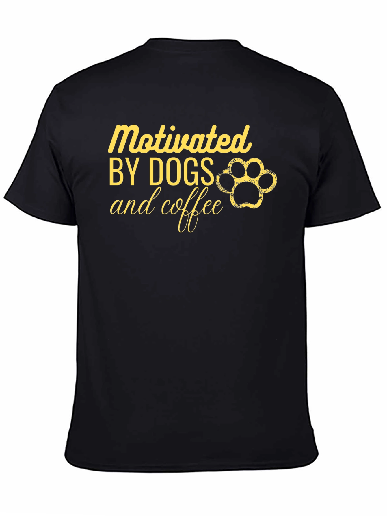 Motivated by Dogs and Coffee Graphic T-Shirt