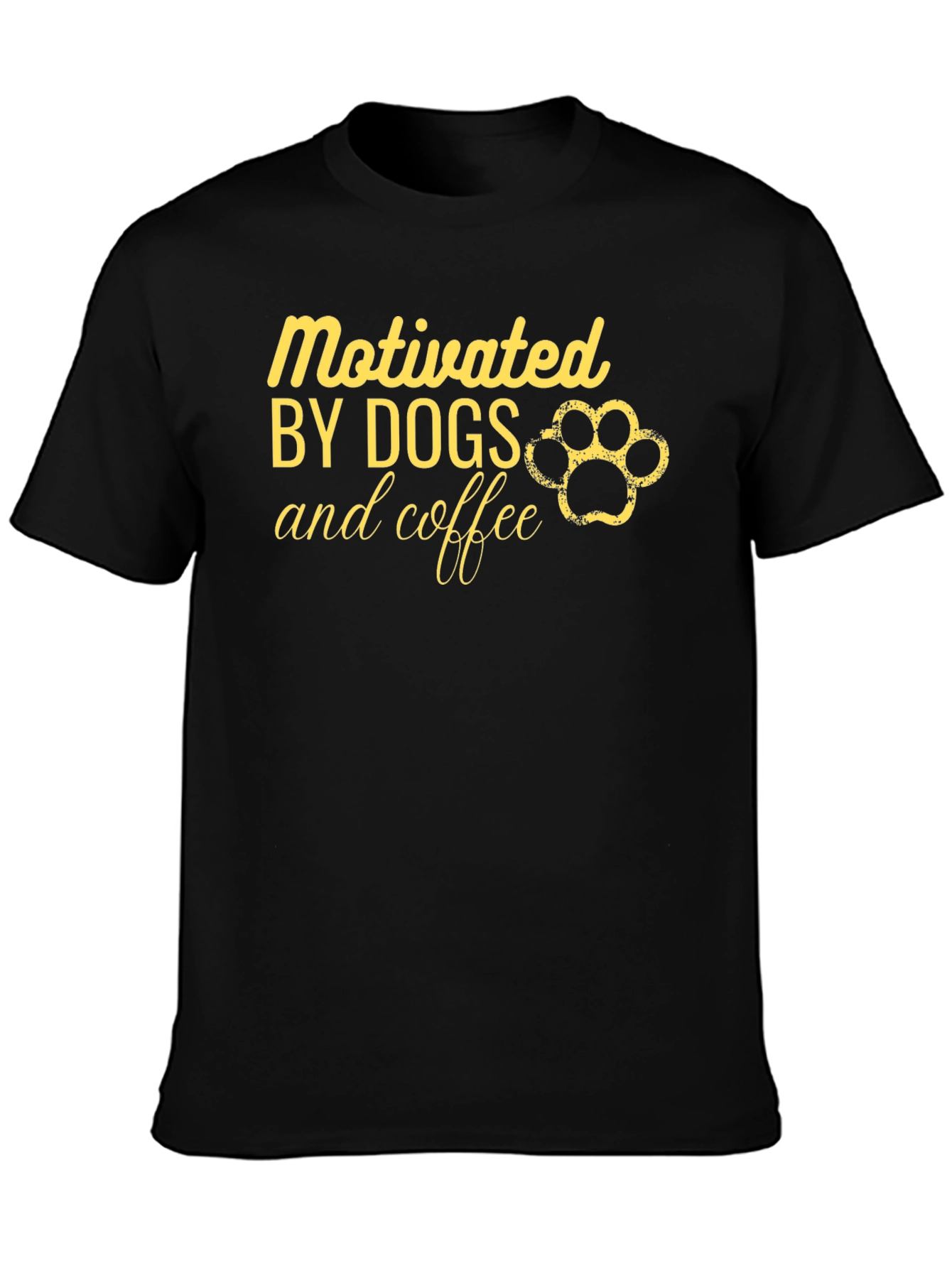 Motivated by Dogs and Coffee Graphic T-Shirt