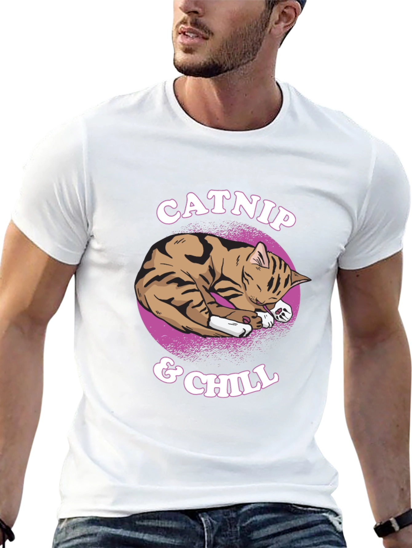 Catnip & Chill T-Shirt - Cute Cat Graphic Tee