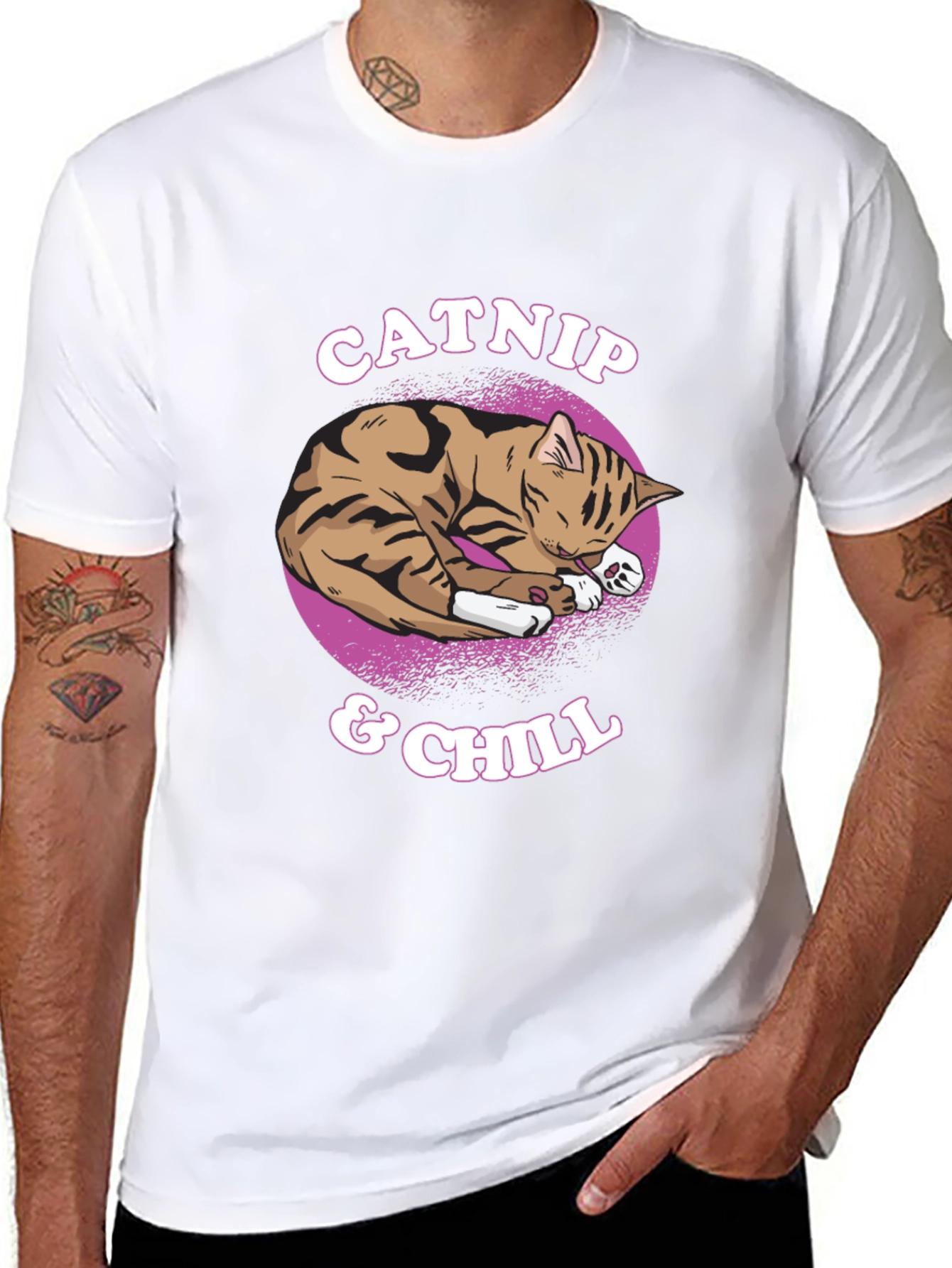 Catnip & Chill T-Shirt - Cute Cat Graphic Tee