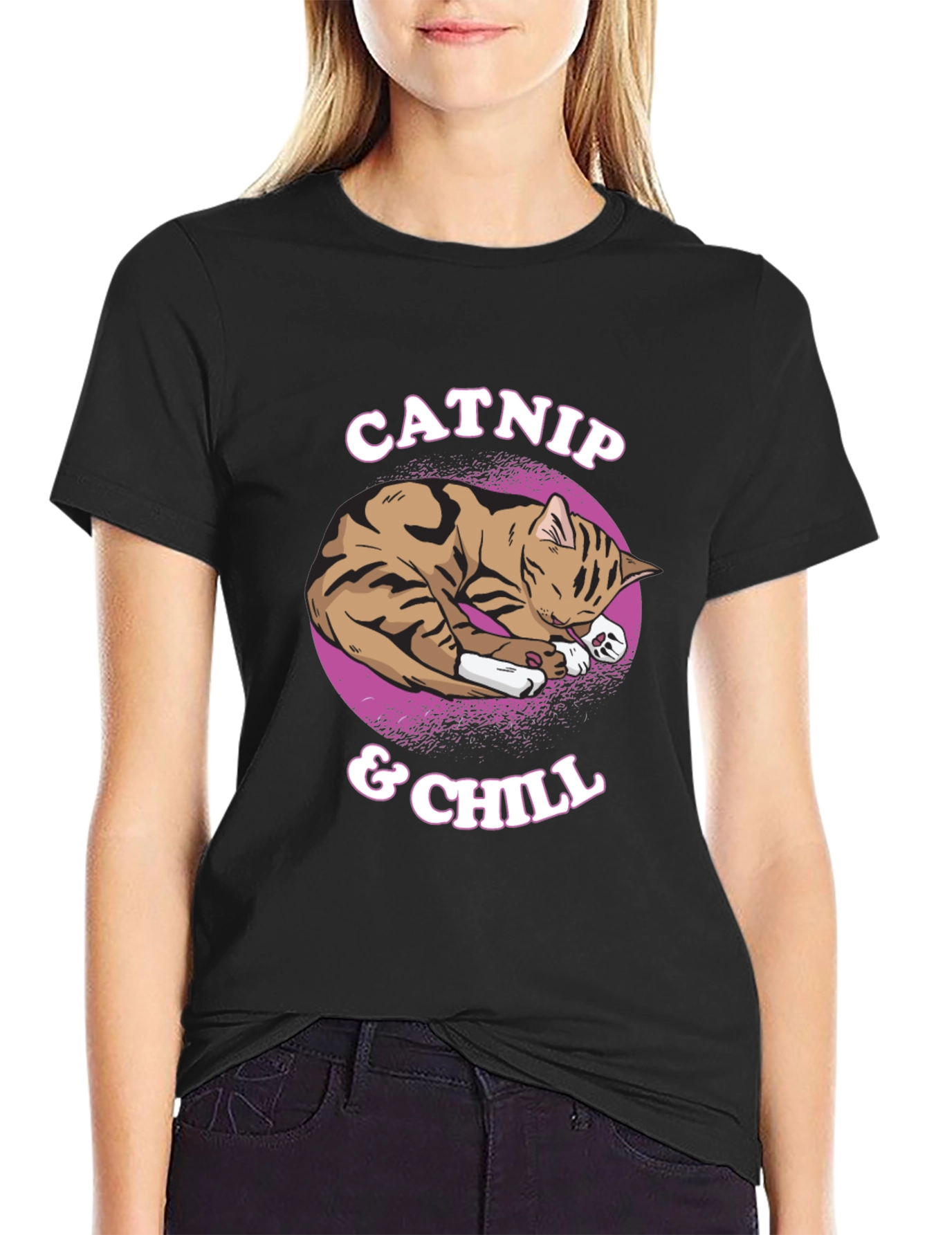 Catnip & Chill T-Shirt - Cute Cat Graphic Tee