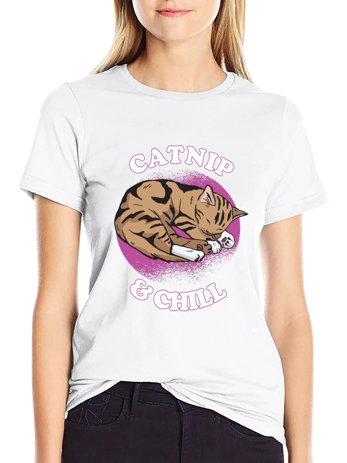 Catnip & Chill T-Shirt - Cute Cat Graphic Tee