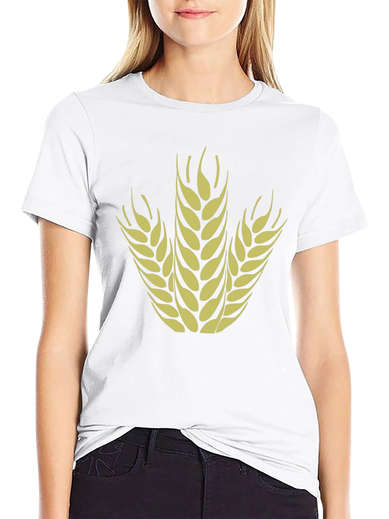 Wheat Graphic Tee - Stylish Black Cotton T-Shirt