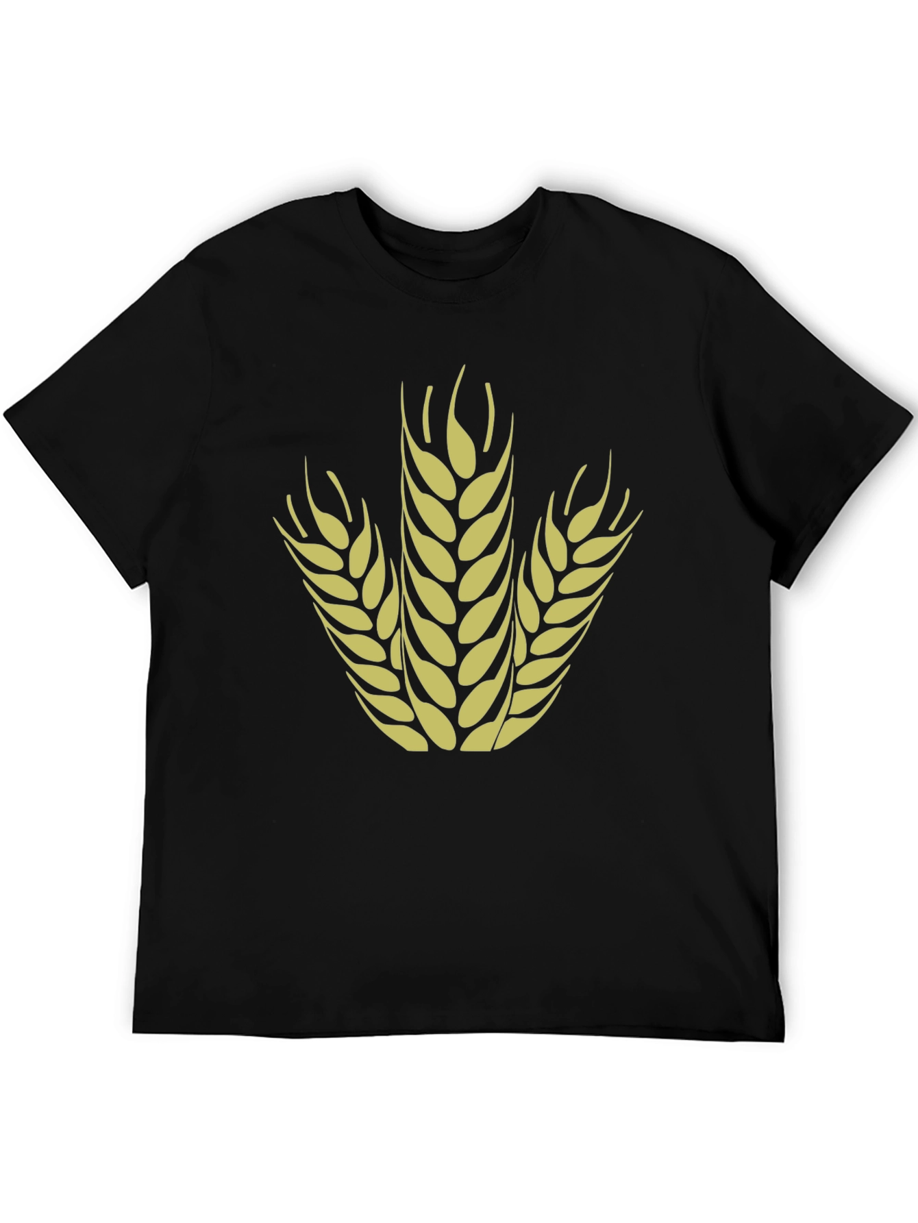 Wheat Graphic Tee - Stylish Black Cotton T-Shirt