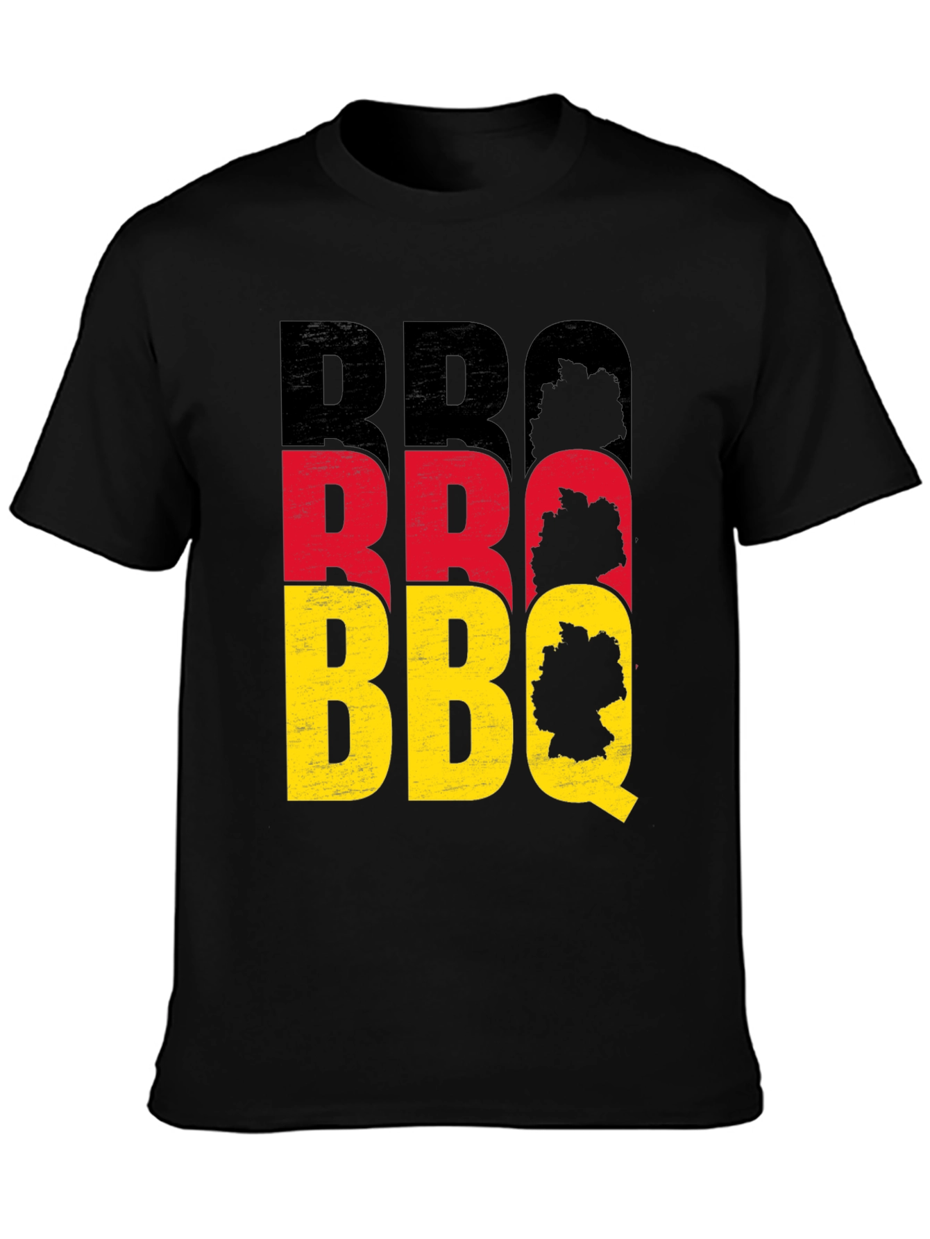 German BBQ T-Shirt - Black Crew Neck