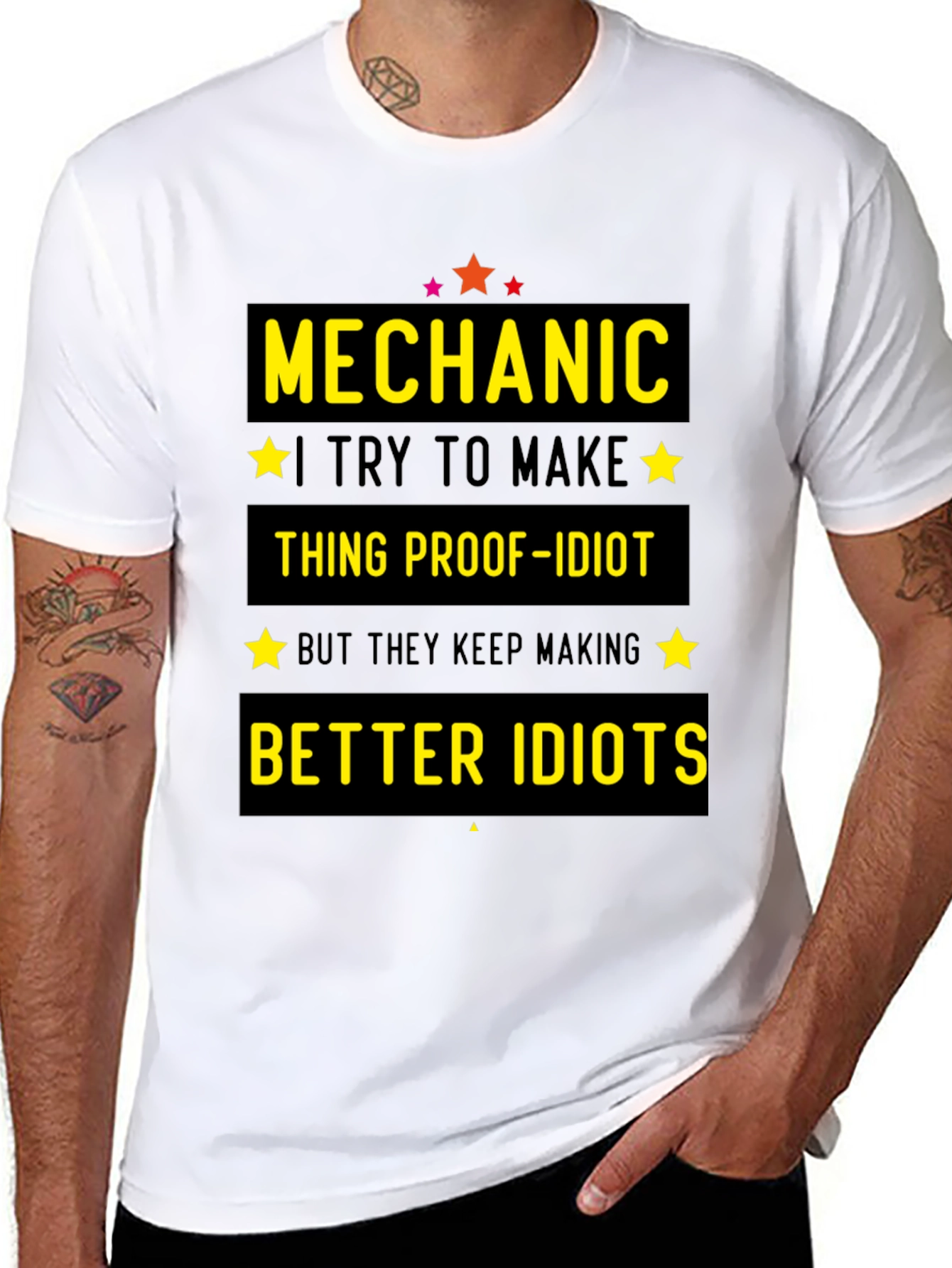 Mechanic Idiot-Proof Funny T-Shirt