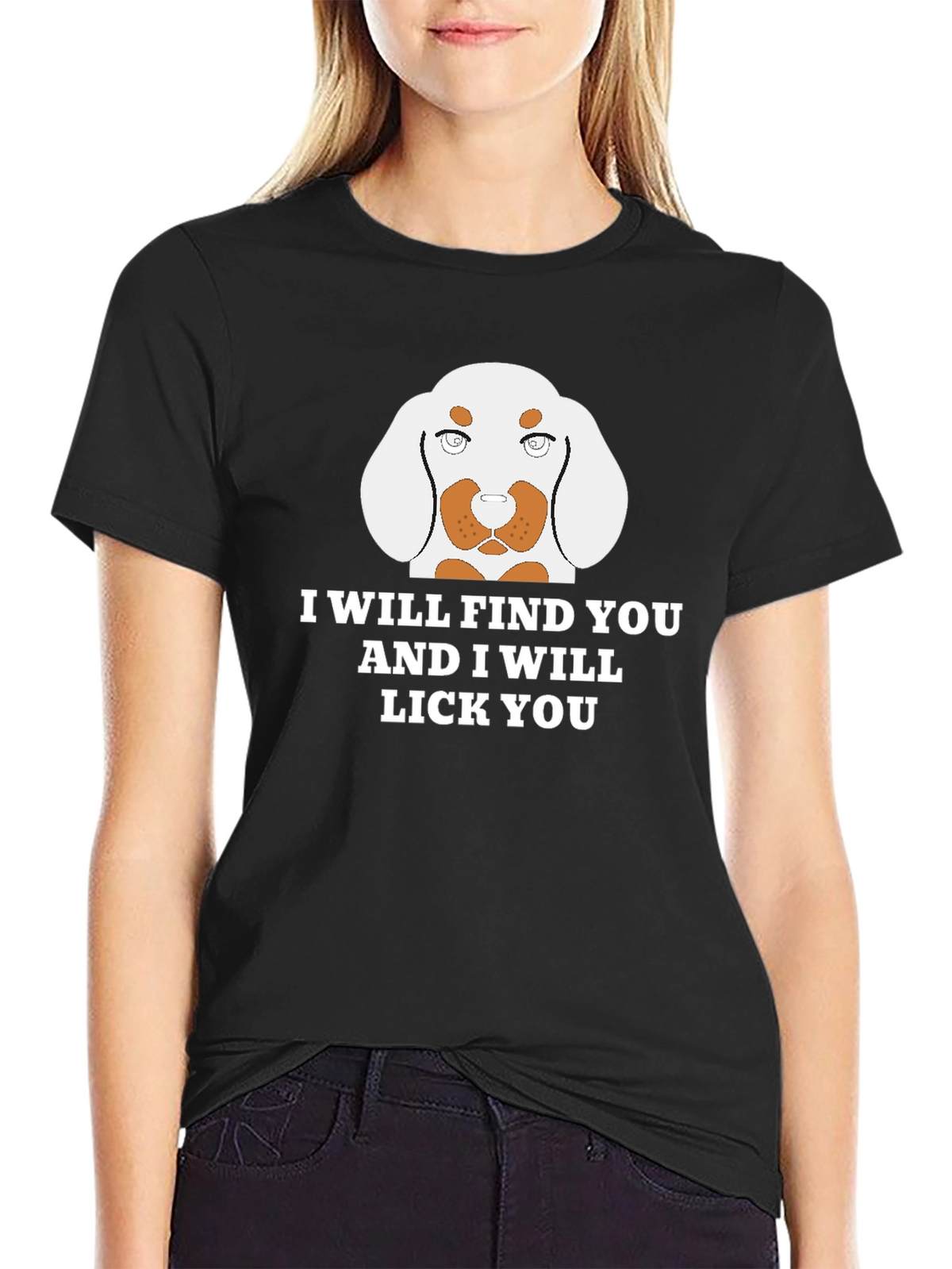 Funny Dog Lick You Graphic Mens T-Shirt