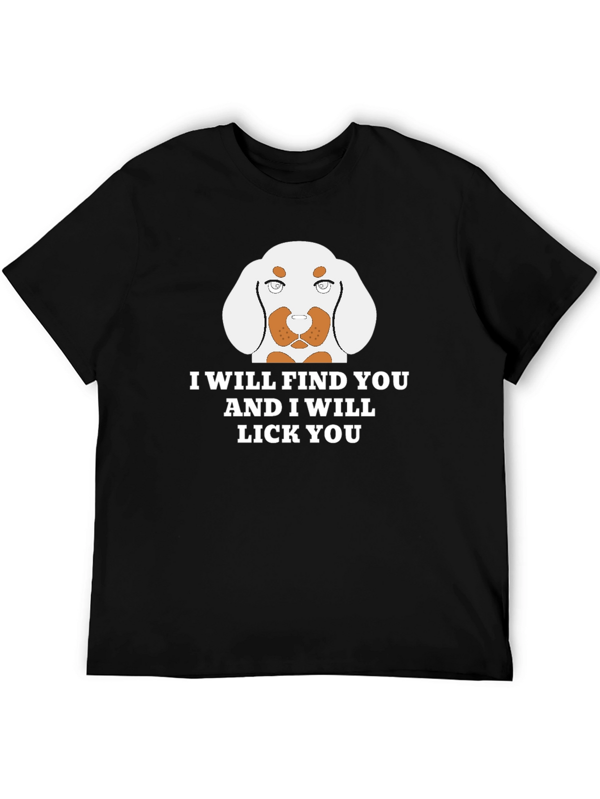 Funny Dog Lick You Graphic Mens T-Shirt
