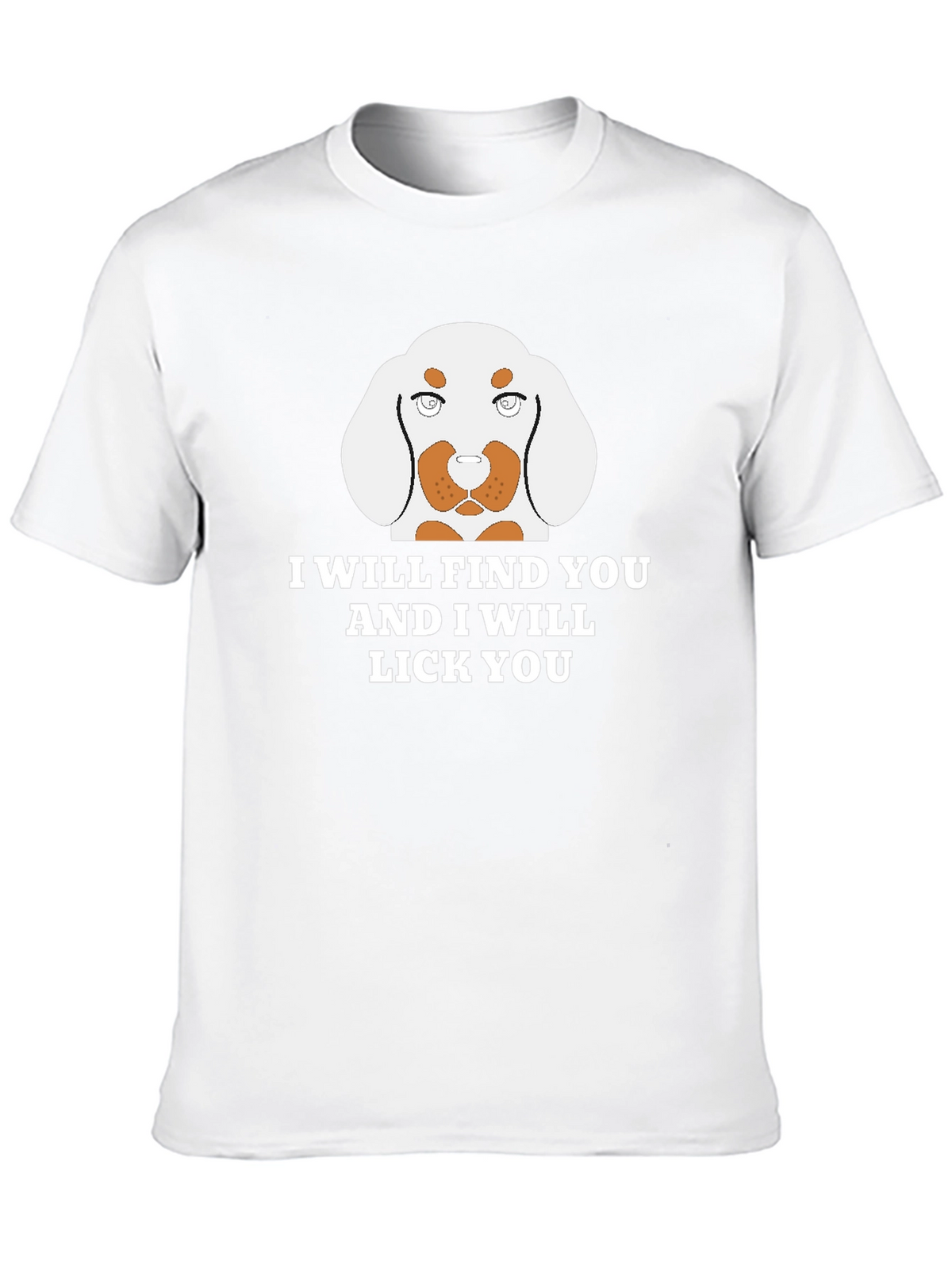 Funny Dog Lick You Graphic Mens T-Shirt