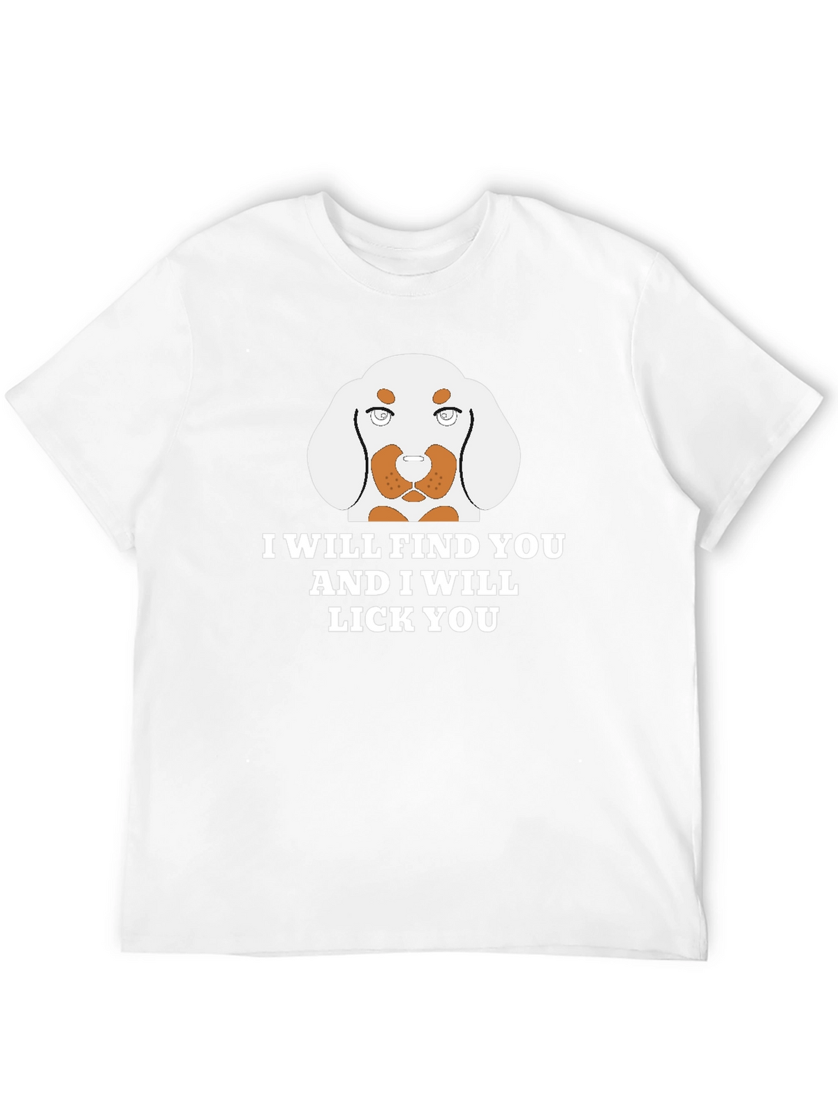 Funny Dog Lick You Graphic Mens T-Shirt