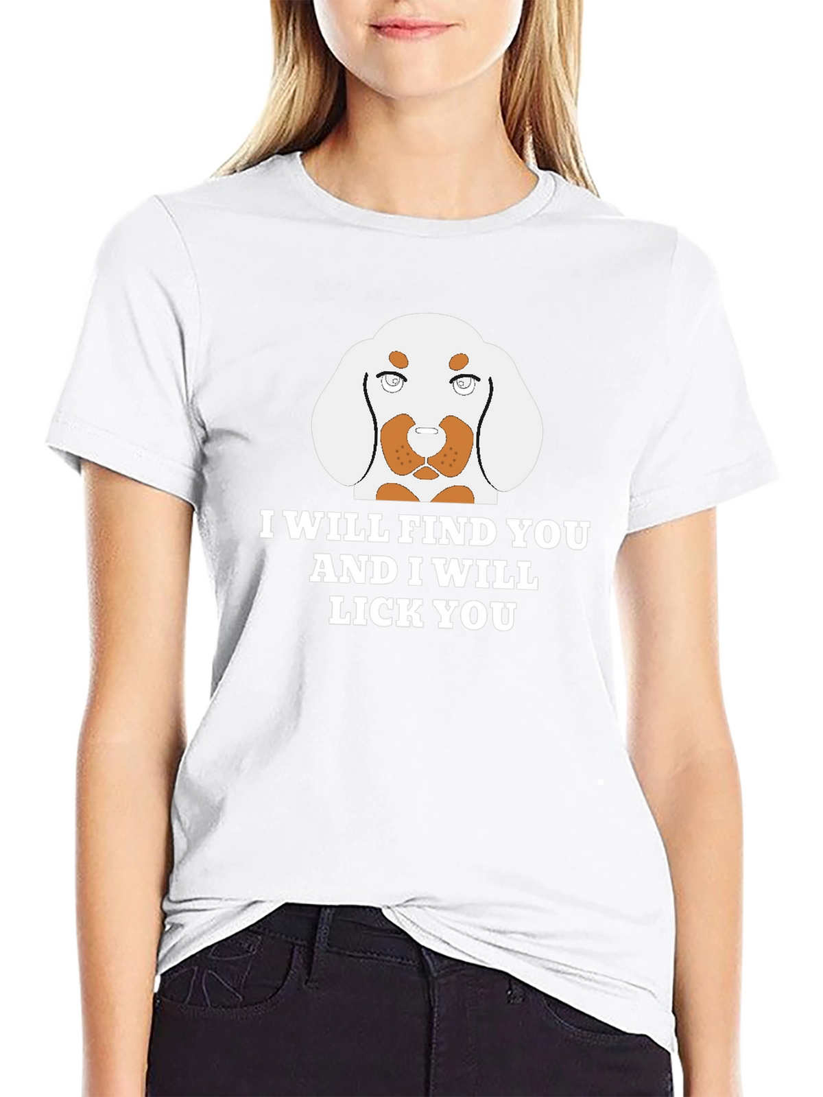 Funny Dog Lick You Graphic Mens T-Shirt