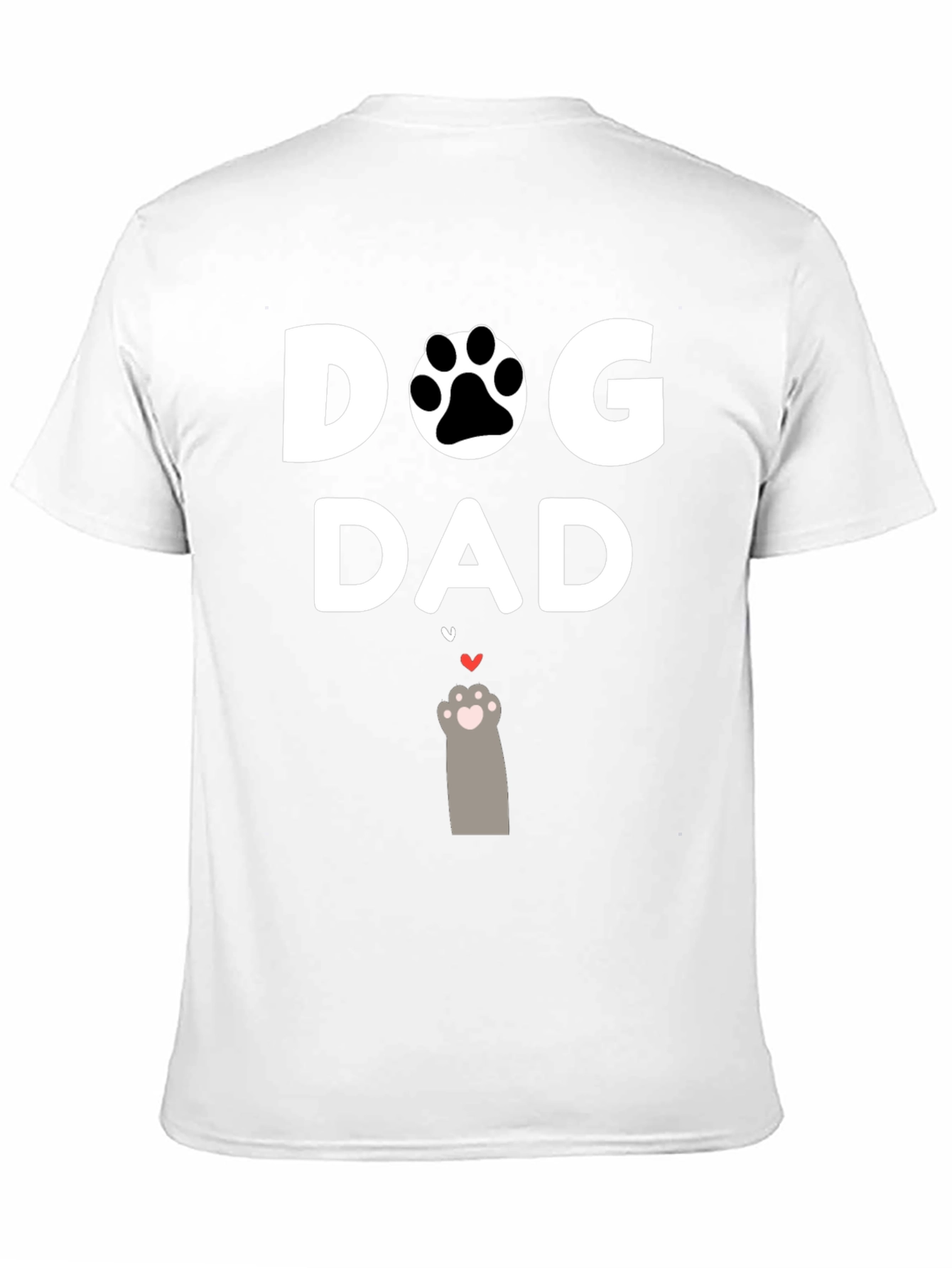 Dog Dad T-Shirt - Paw Print Graphic Tee