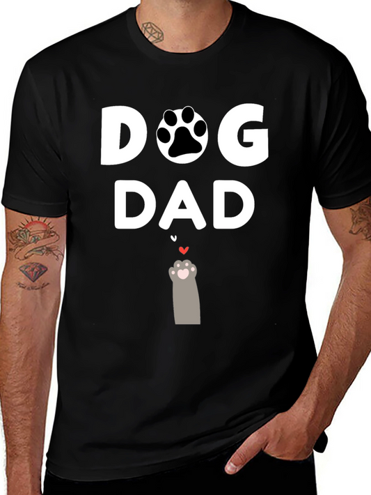 Dog Dad T-Shirt - Paw Print Graphic Tee