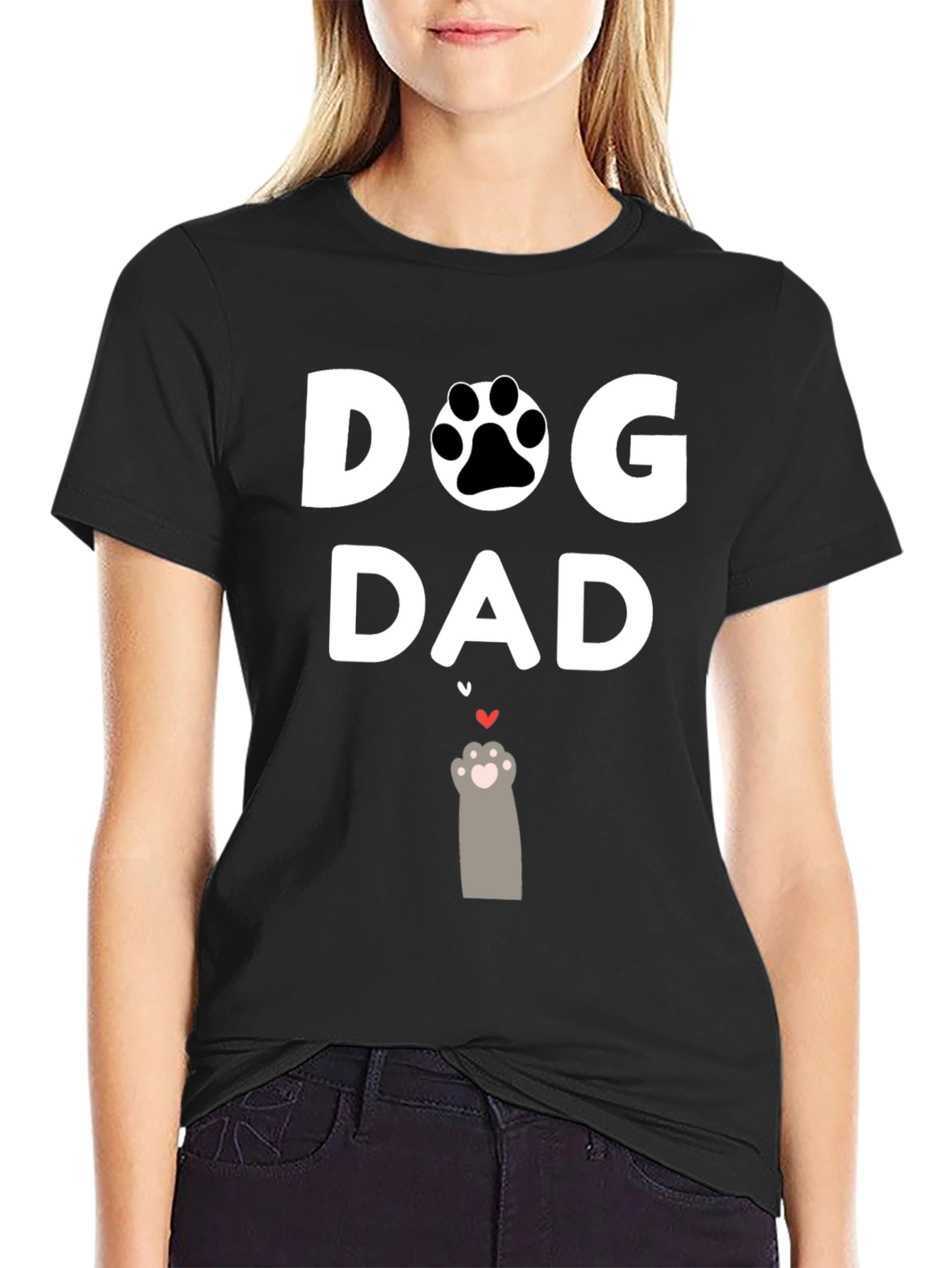 Dog Dad T-Shirt - Paw Print Graphic Tee