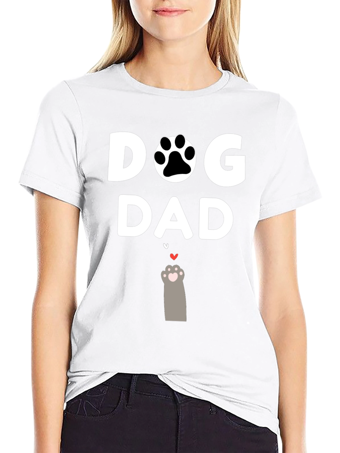 Dog Dad T-Shirt - Paw Print Graphic Tee