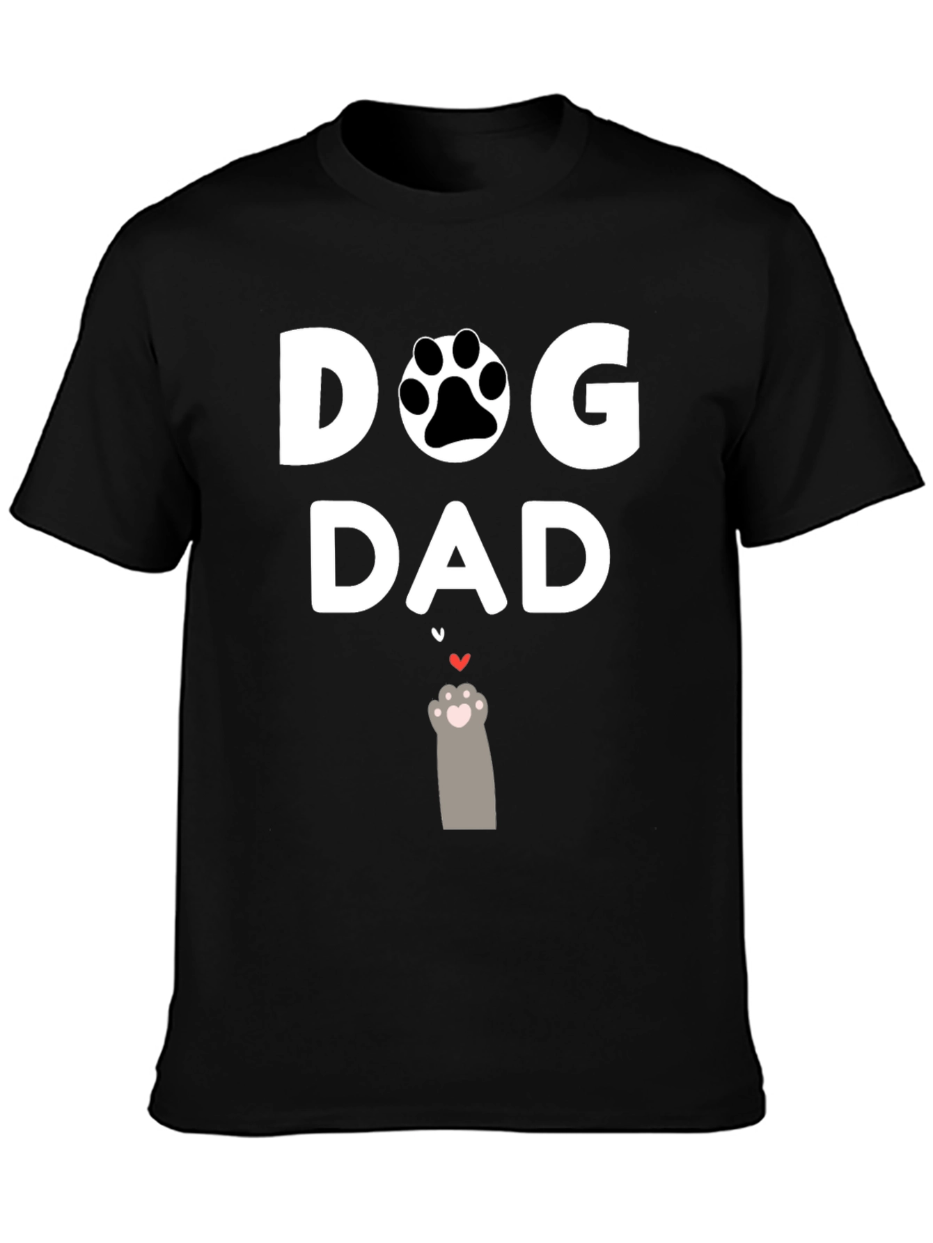 Dog Dad T-Shirt - Paw Print Graphic Tee