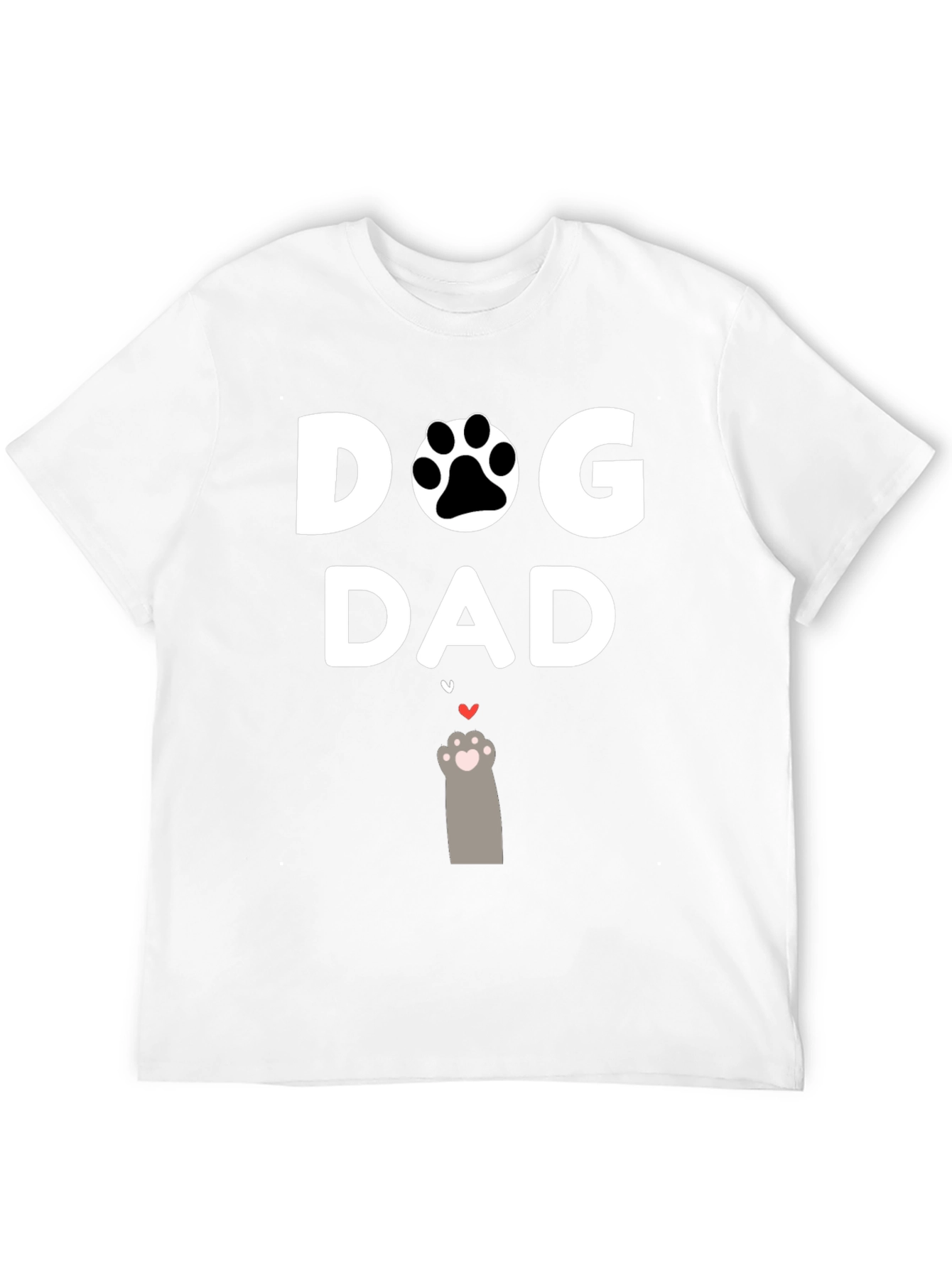 Dog Dad T-Shirt - Paw Print Graphic Tee
