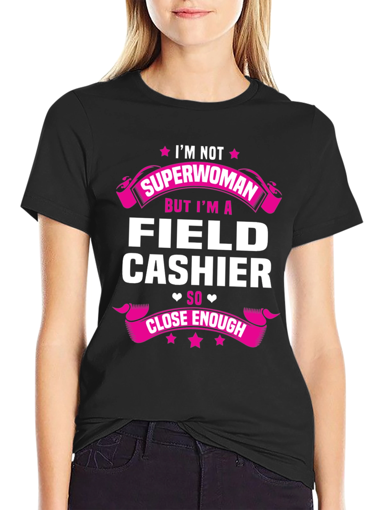 Field Cashier Superwoman T-Shirt - Funny Job Pride Tee