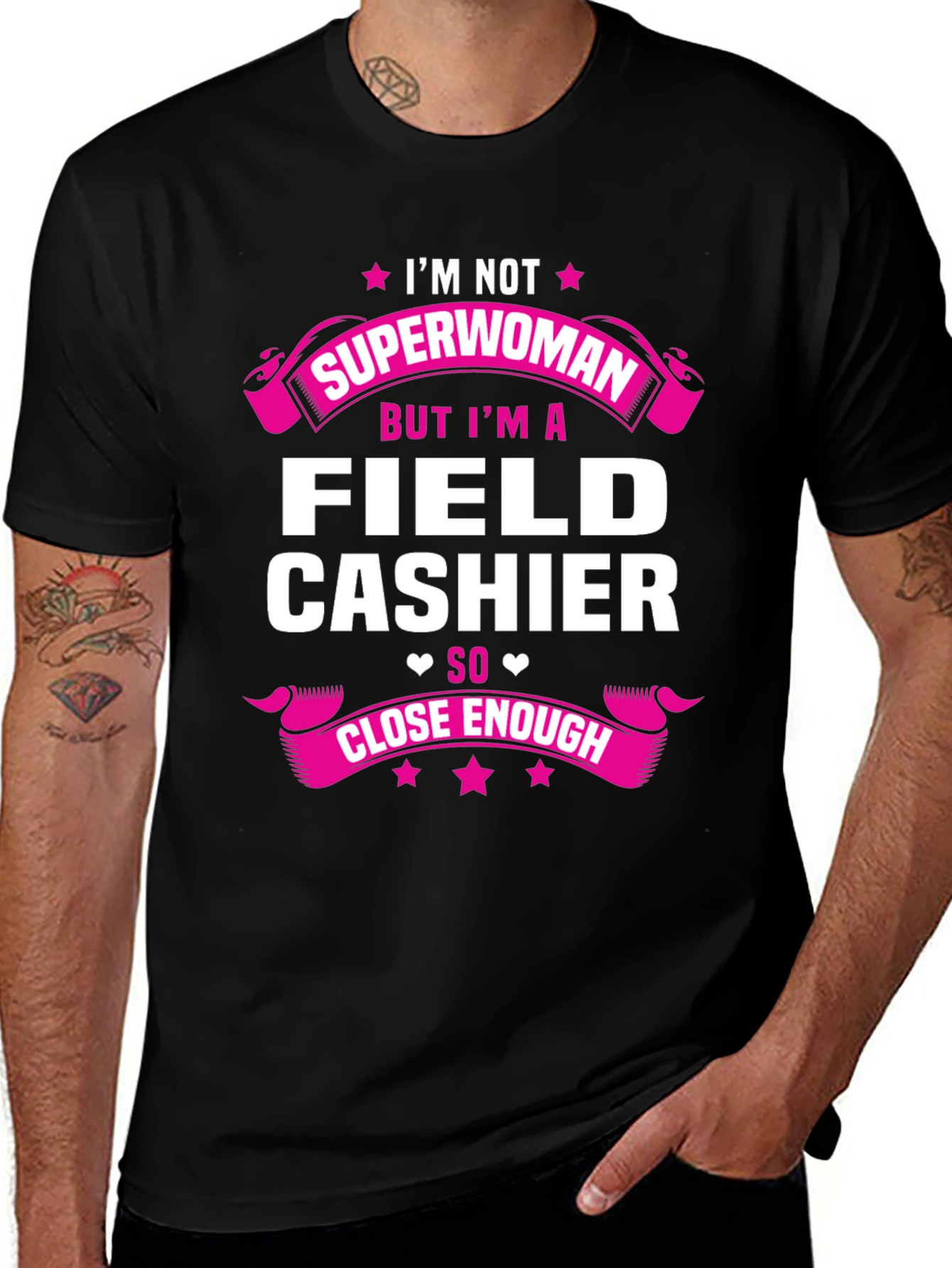 Field Cashier Superwoman T-Shirt - Funny Job Pride Tee