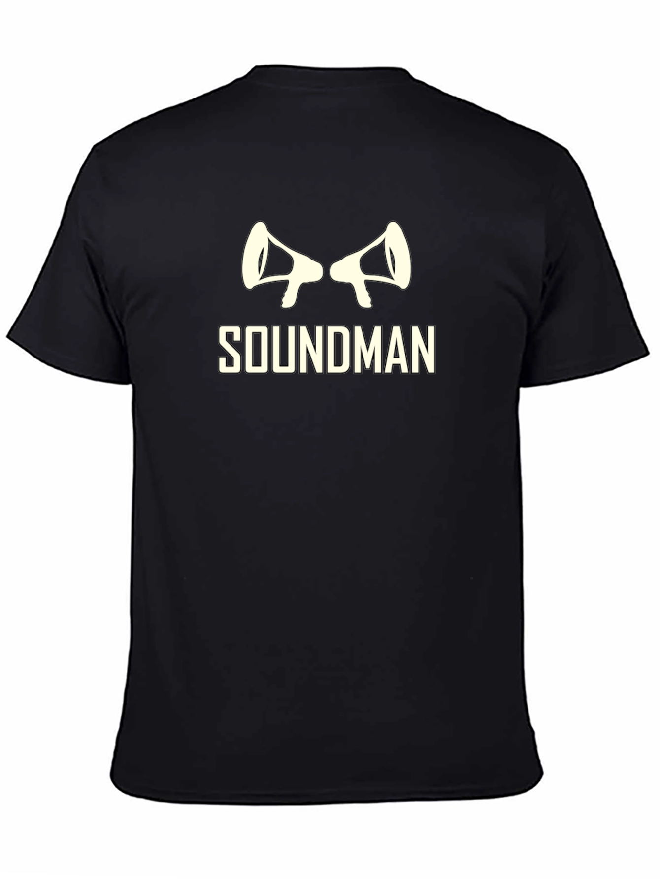 Soundman Graphic Tee - Black Cotton T-Shirt