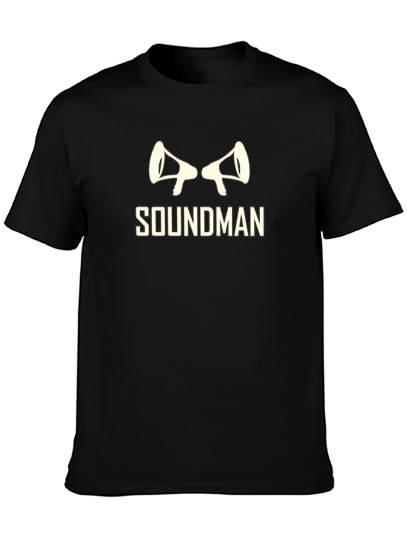 Soundman Graphic Tee - Black Cotton T-Shirt