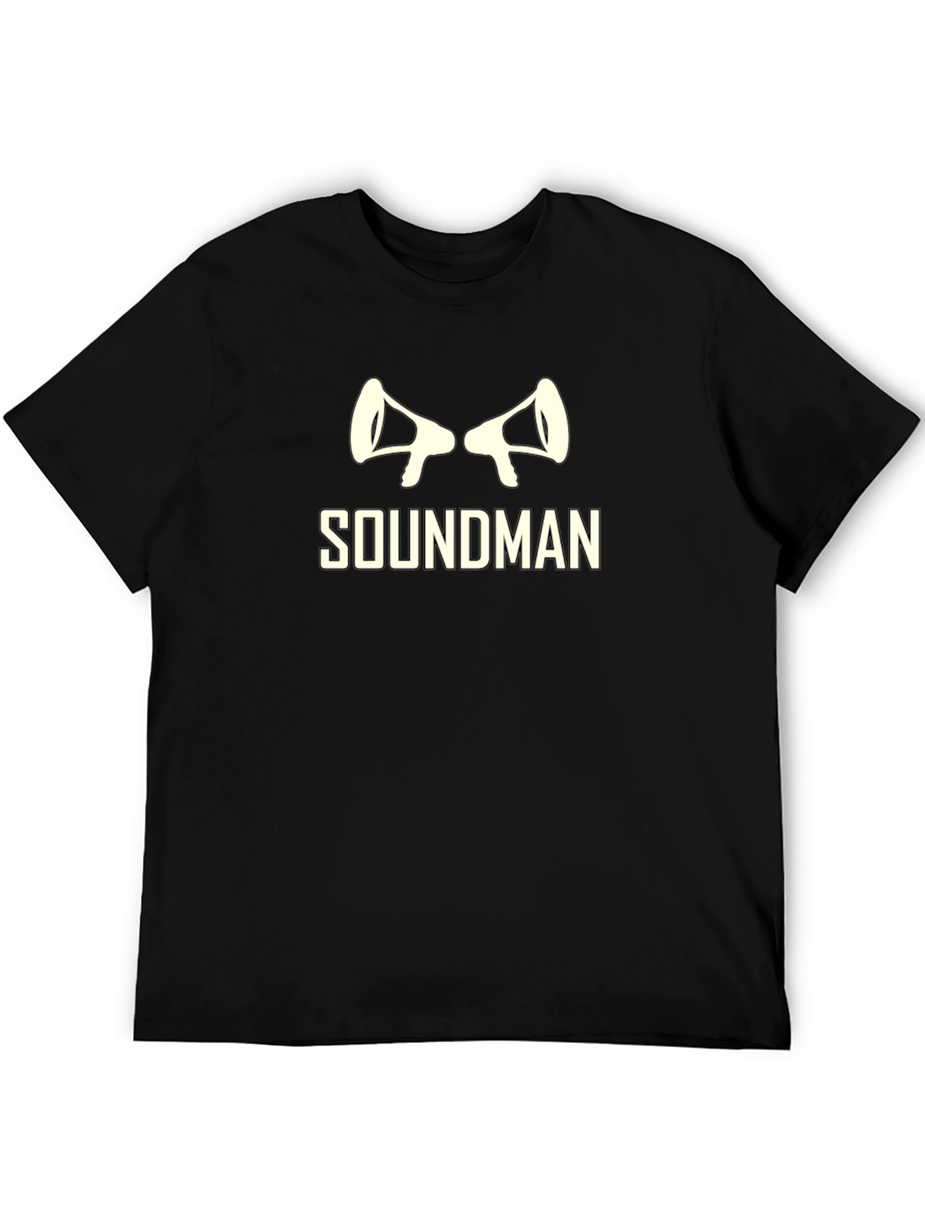 Soundman Graphic Tee - Black Cotton T-Shirt