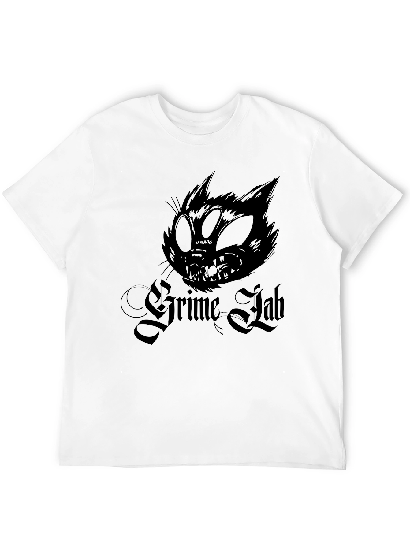 Grime Lab Cat Graphic Tee - Black