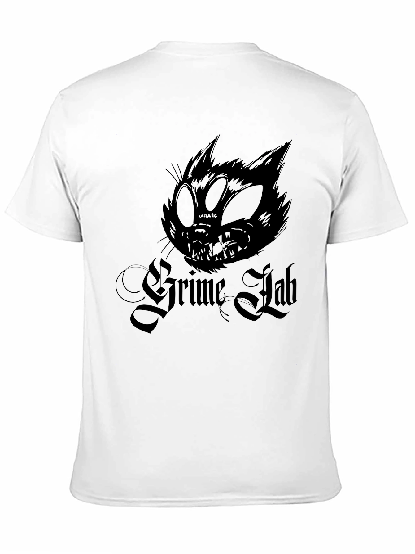 Grime Lab Cat Graphic Tee - Black