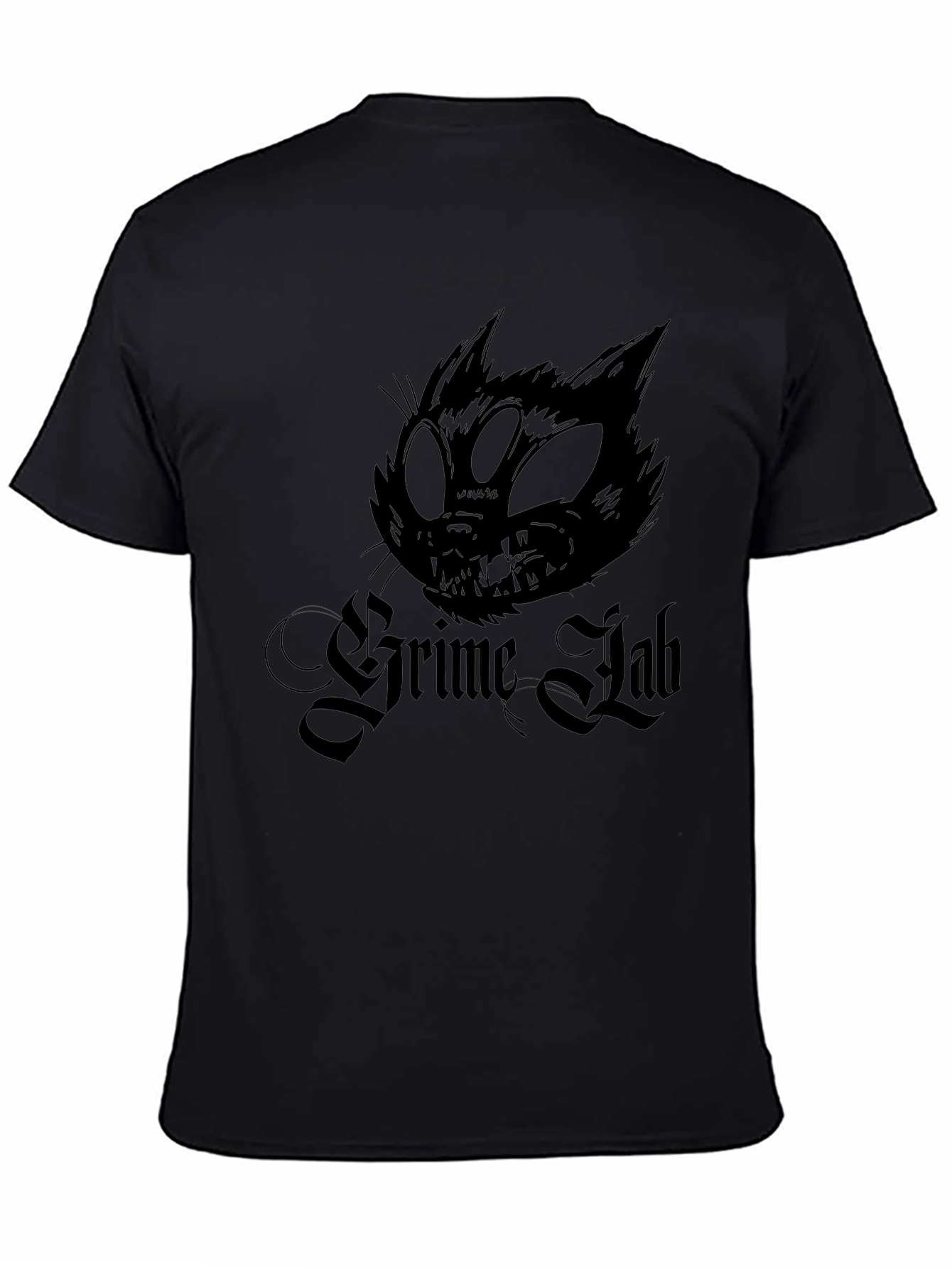 Grime Lab Cat Graphic Tee - Black