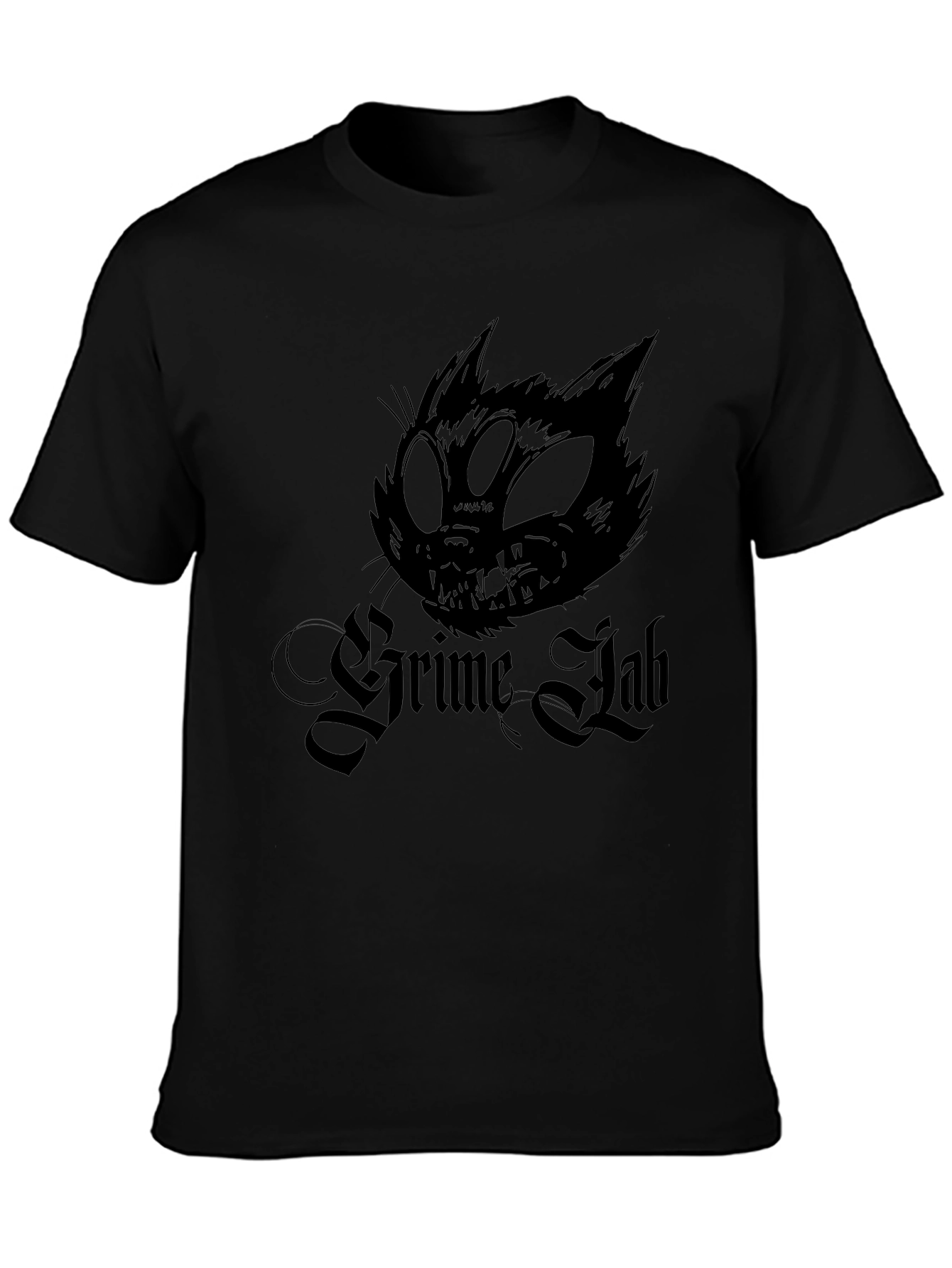 Grime Lab Cat Graphic Tee - Black