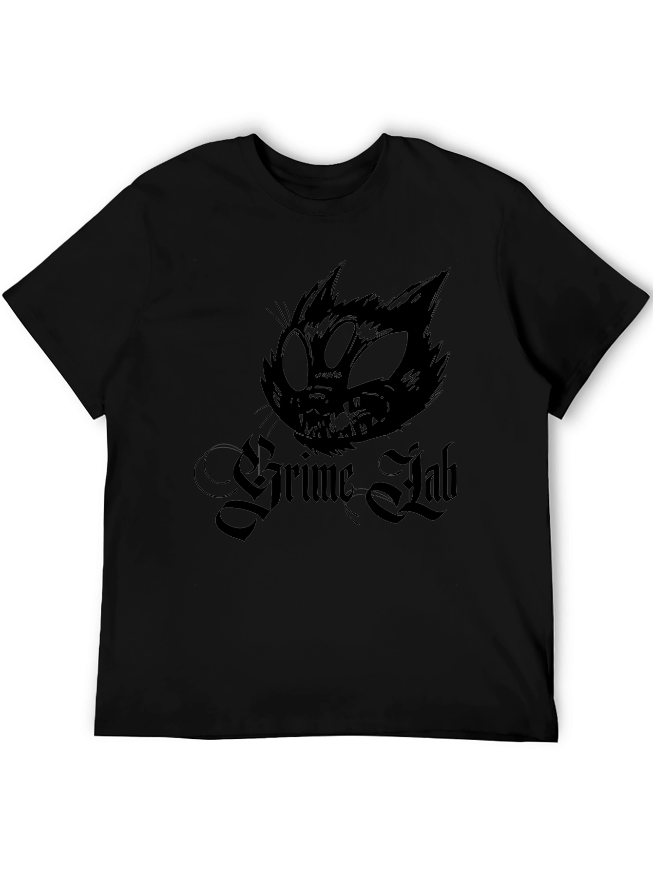 Grime Lab Cat Graphic Tee - Black