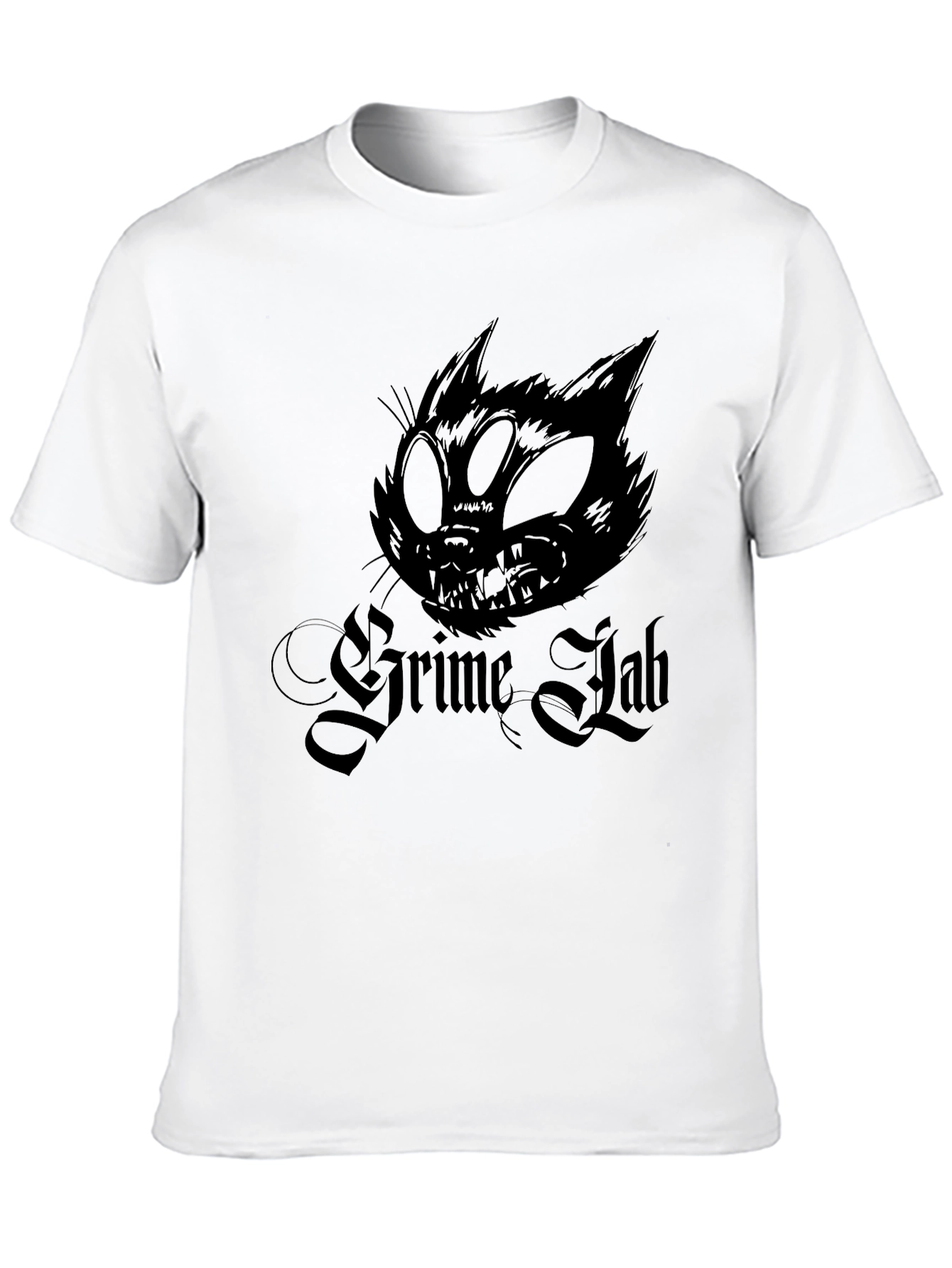Grime Lab Cat Graphic Tee - Black