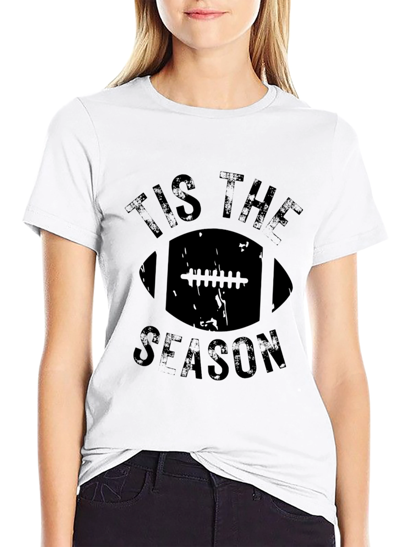 Tis The Season Football Graphic T-Shirt