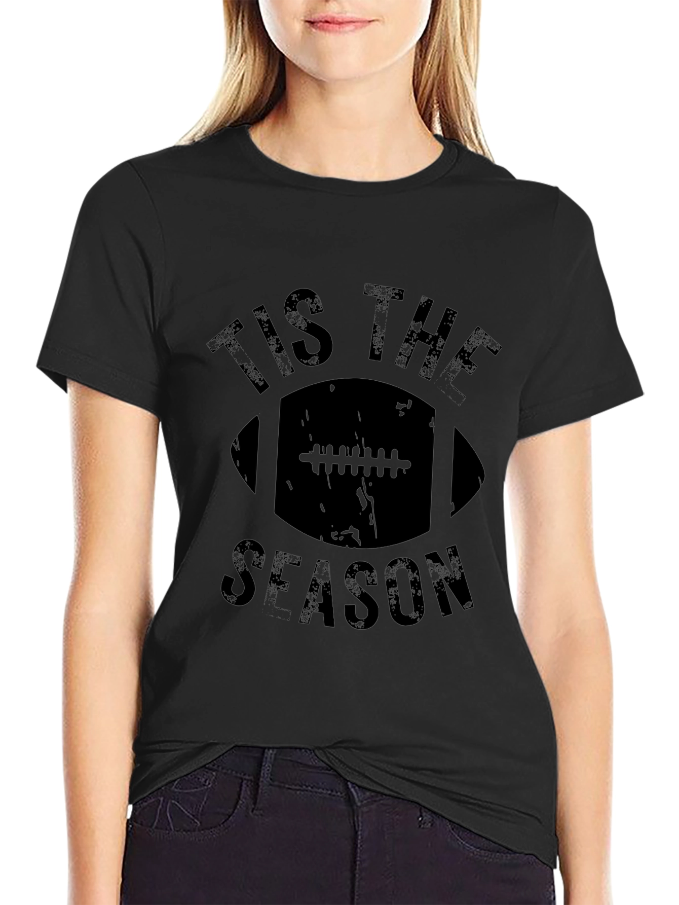 Tis The Season Football Graphic T-Shirt