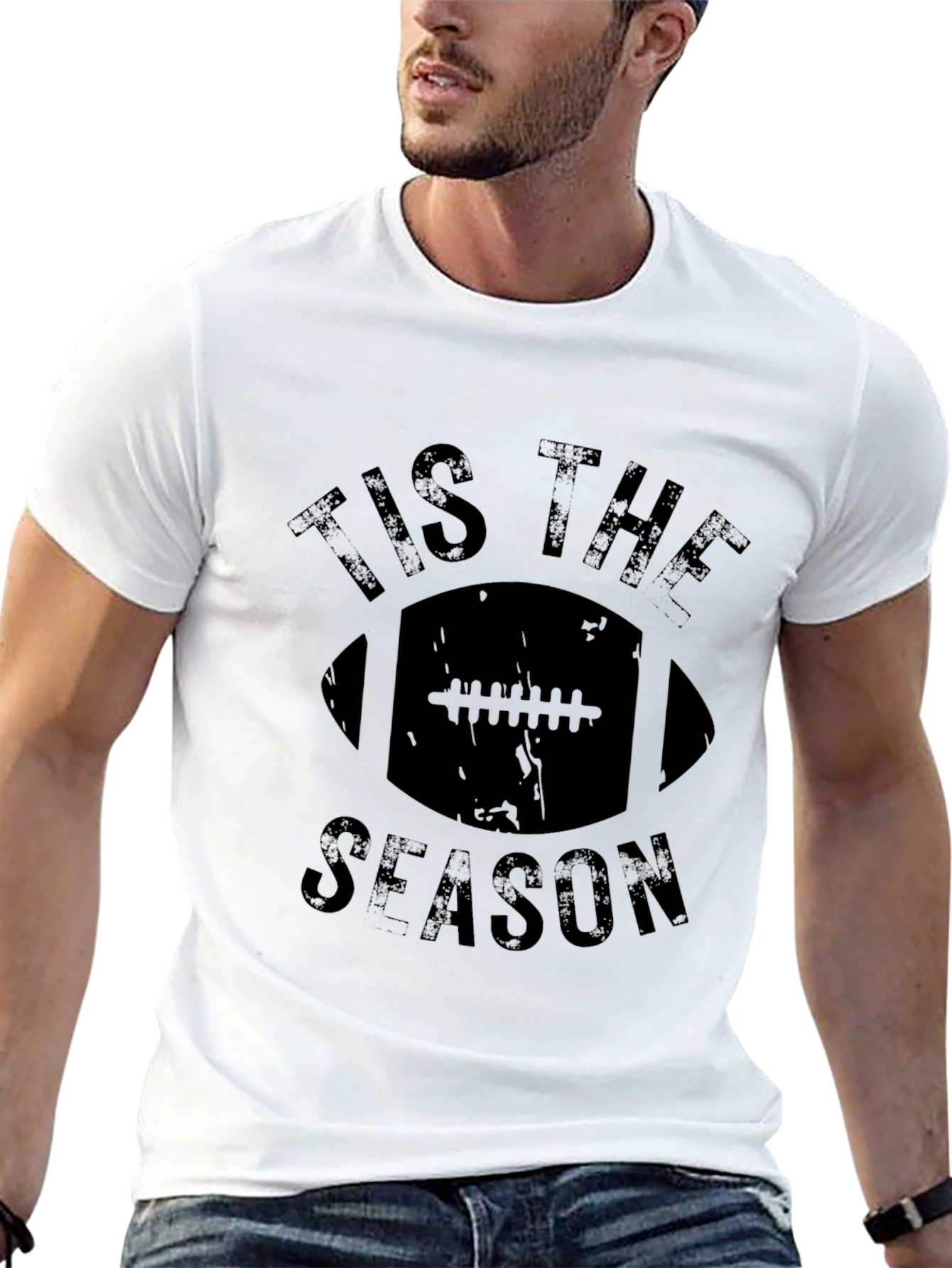 Tis The Season Football Graphic T-Shirt