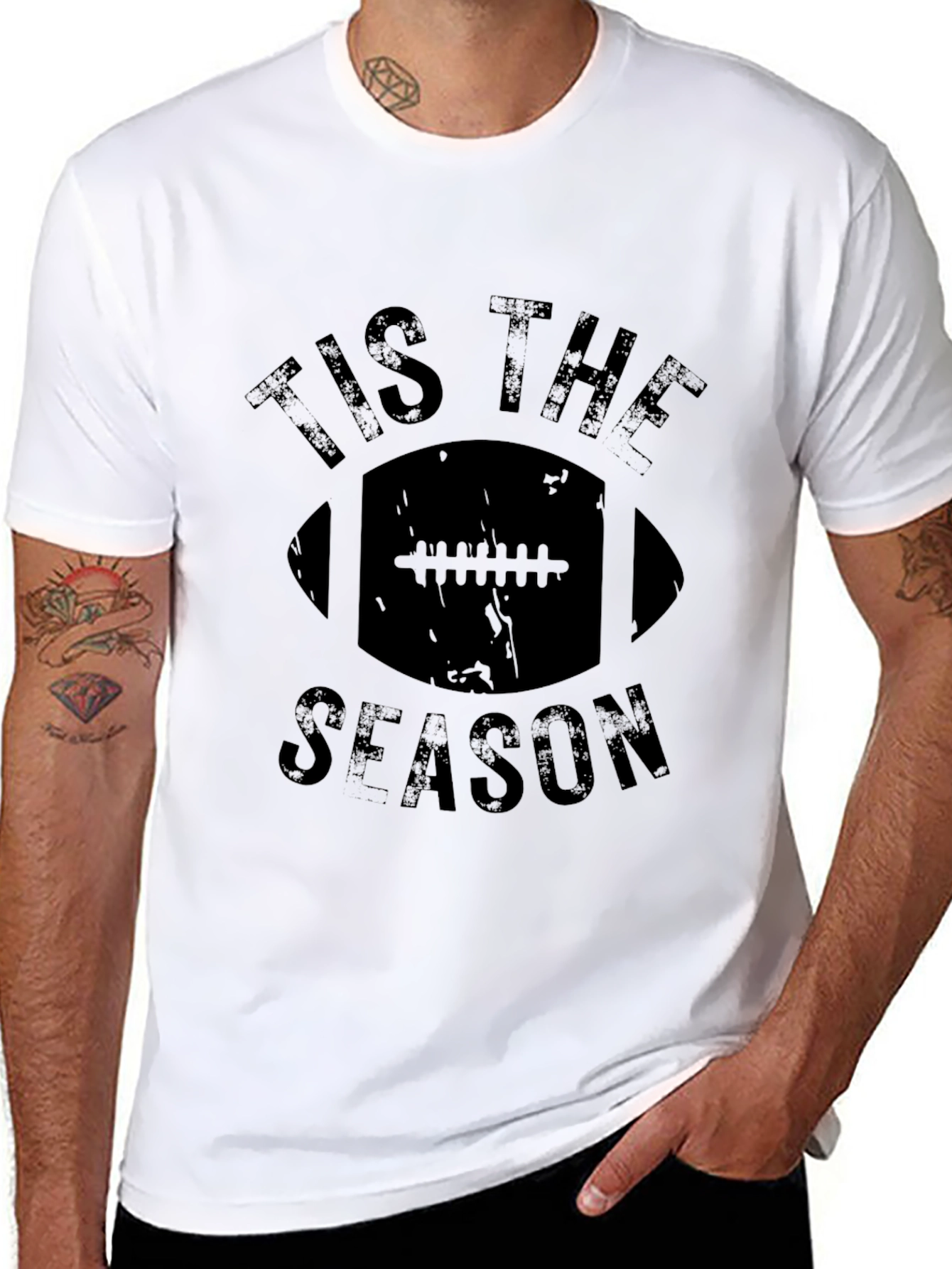 Tis The Season Football Graphic T-Shirt