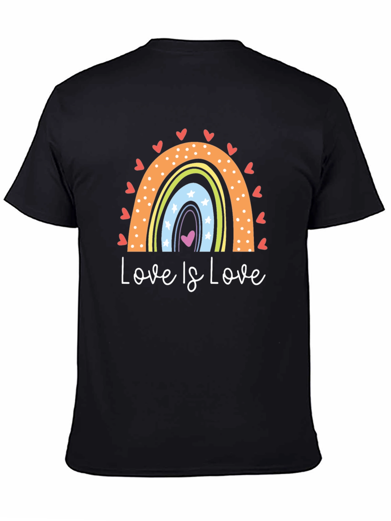 Love is Love Rainbow Heart Graphic T-Shirt