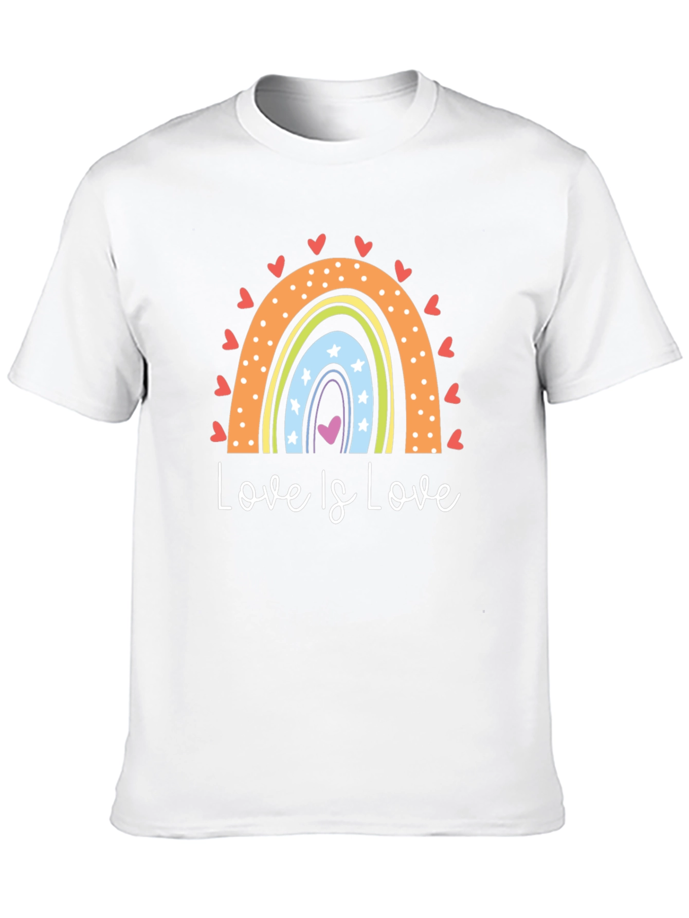 Love is Love Rainbow Heart Graphic T-Shirt