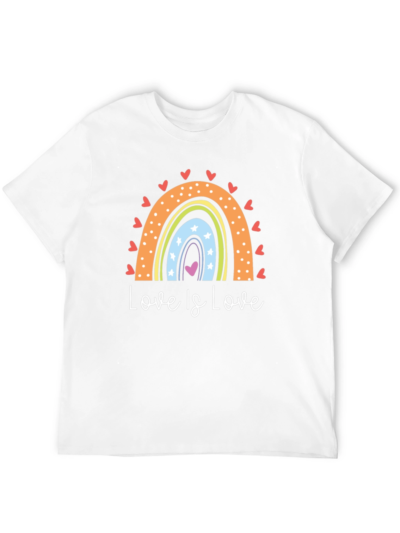 Love is Love Rainbow Heart Graphic T-Shirt