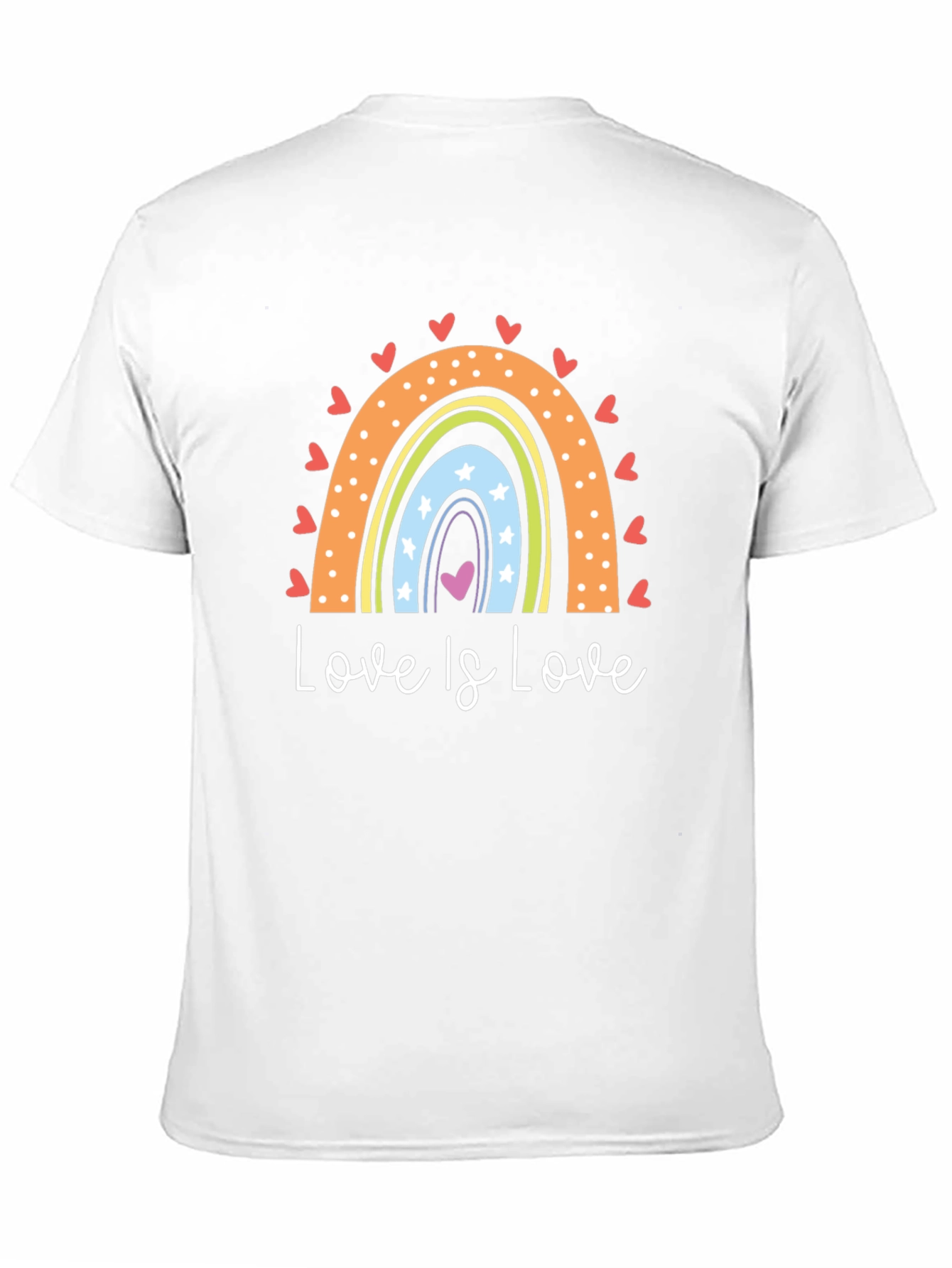 Love is Love Rainbow Heart Graphic T-Shirt
