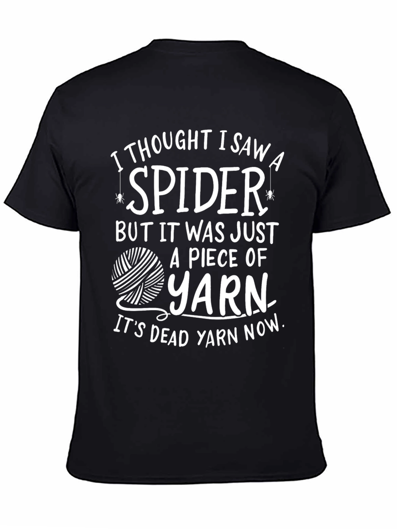 Funny Spider Yarn Graphic T-Shirt