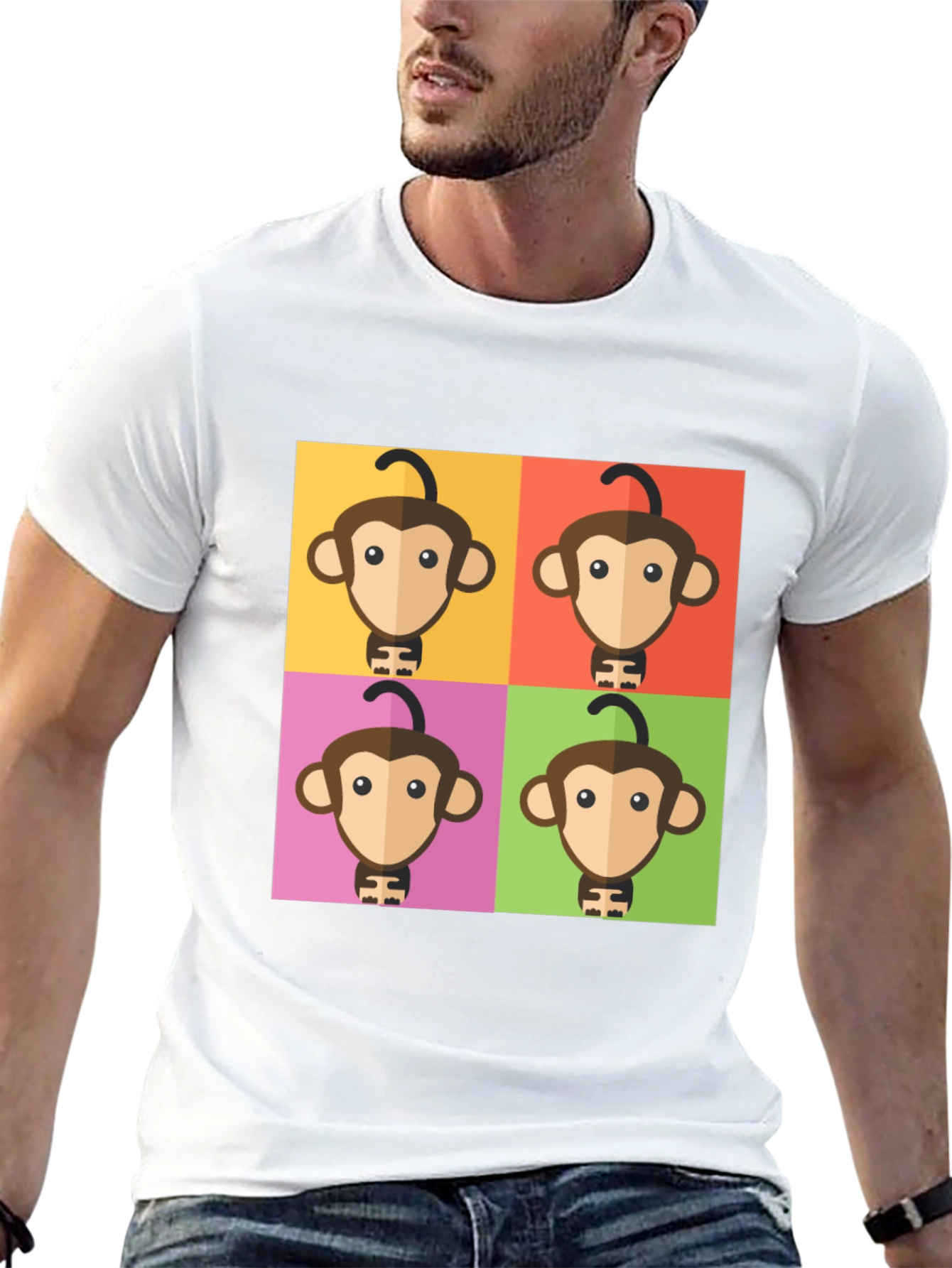 Pop Art Monkey Graphic T-Shirt