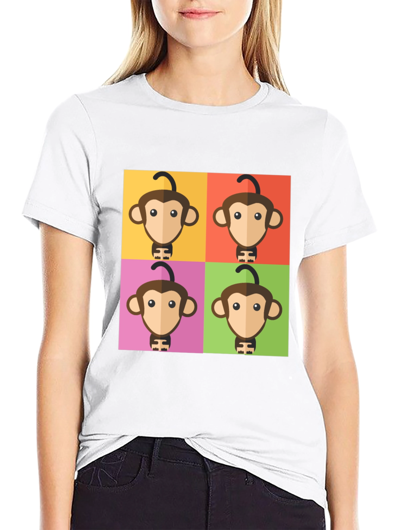 Pop Art Monkey Graphic T-Shirt