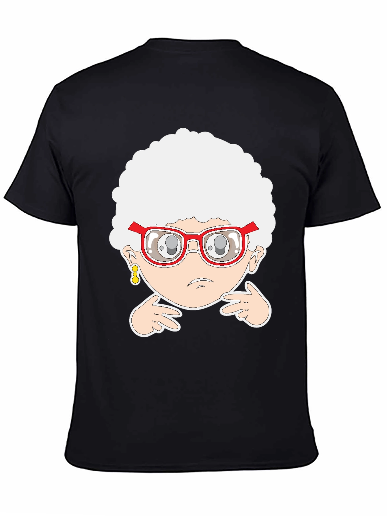 Funny Cartoon Grandma Graphic T-Shirt