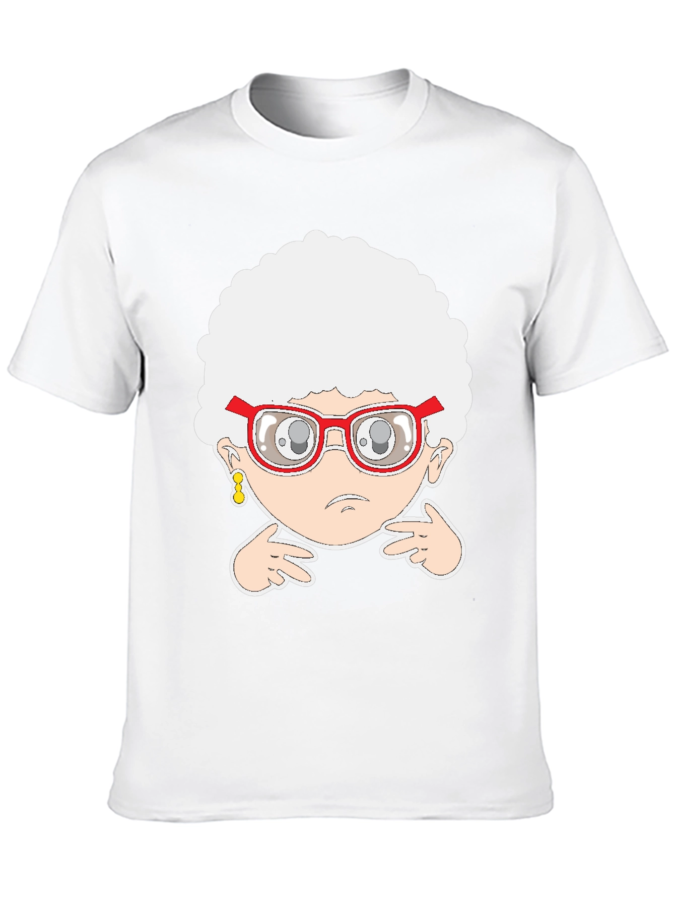 Funny Cartoon Grandma Graphic T-Shirt