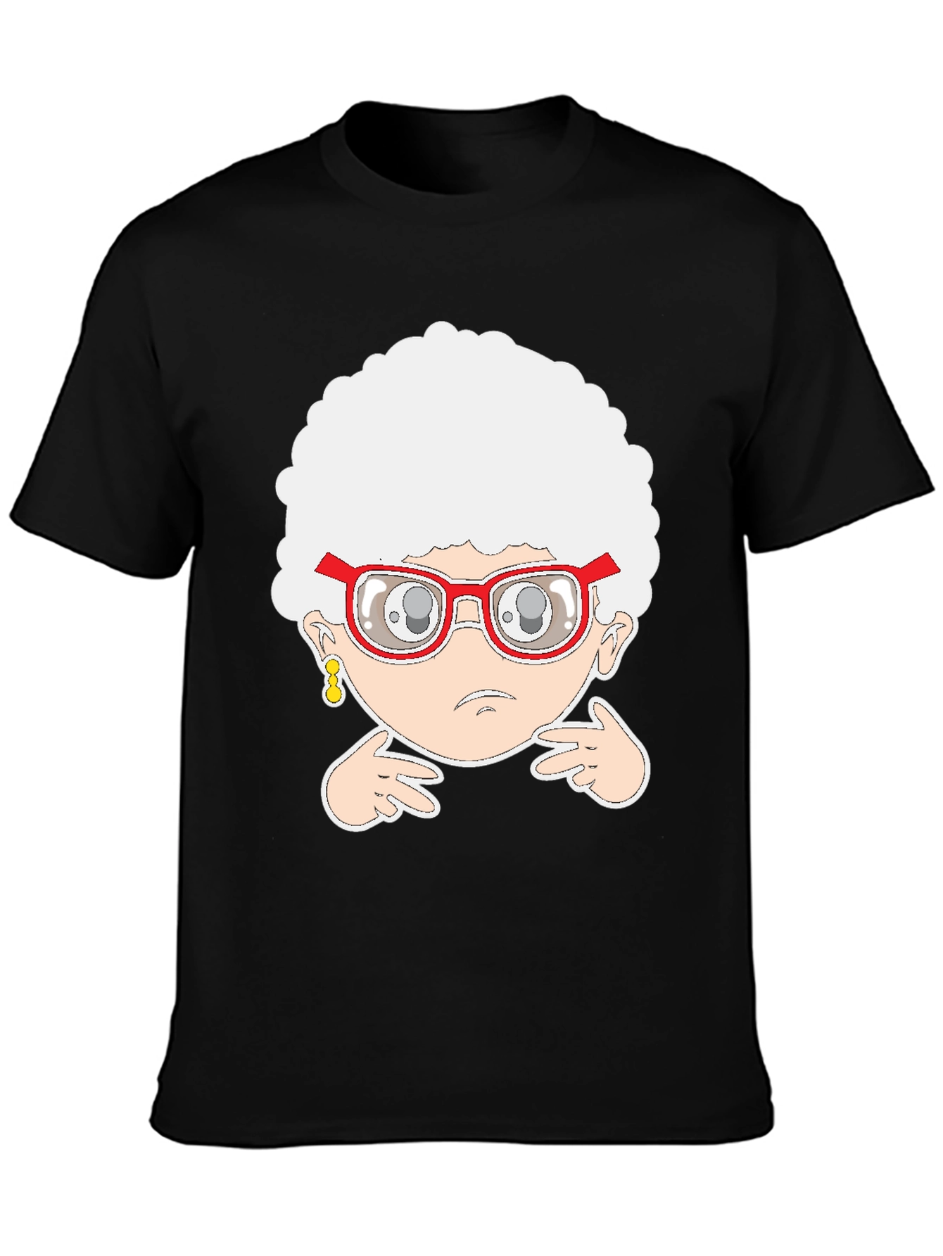 Funny Cartoon Grandma Graphic T-Shirt