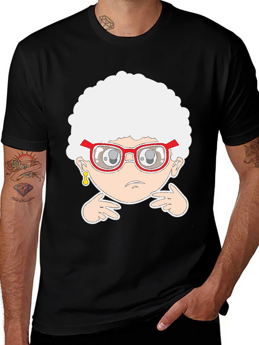 Funny Cartoon Grandma Graphic T-Shirt