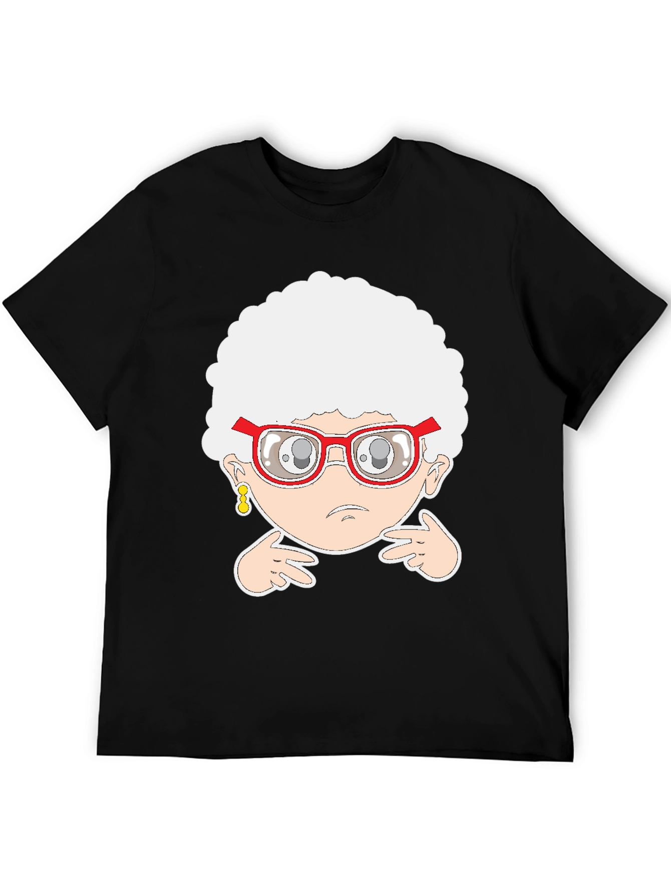 Funny Cartoon Grandma Graphic T-Shirt