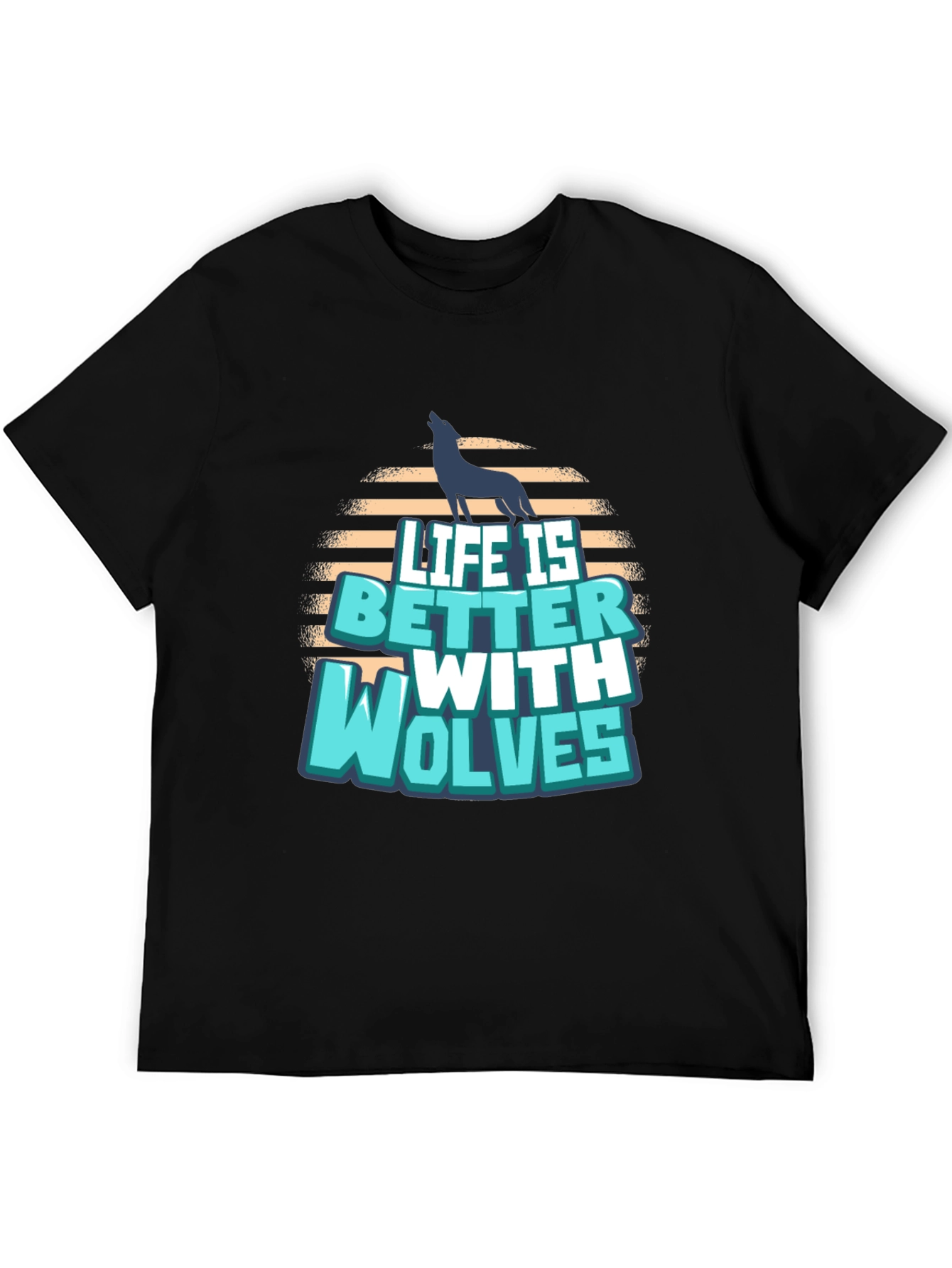 Life is Better with Wolves Graphic T-Shirt