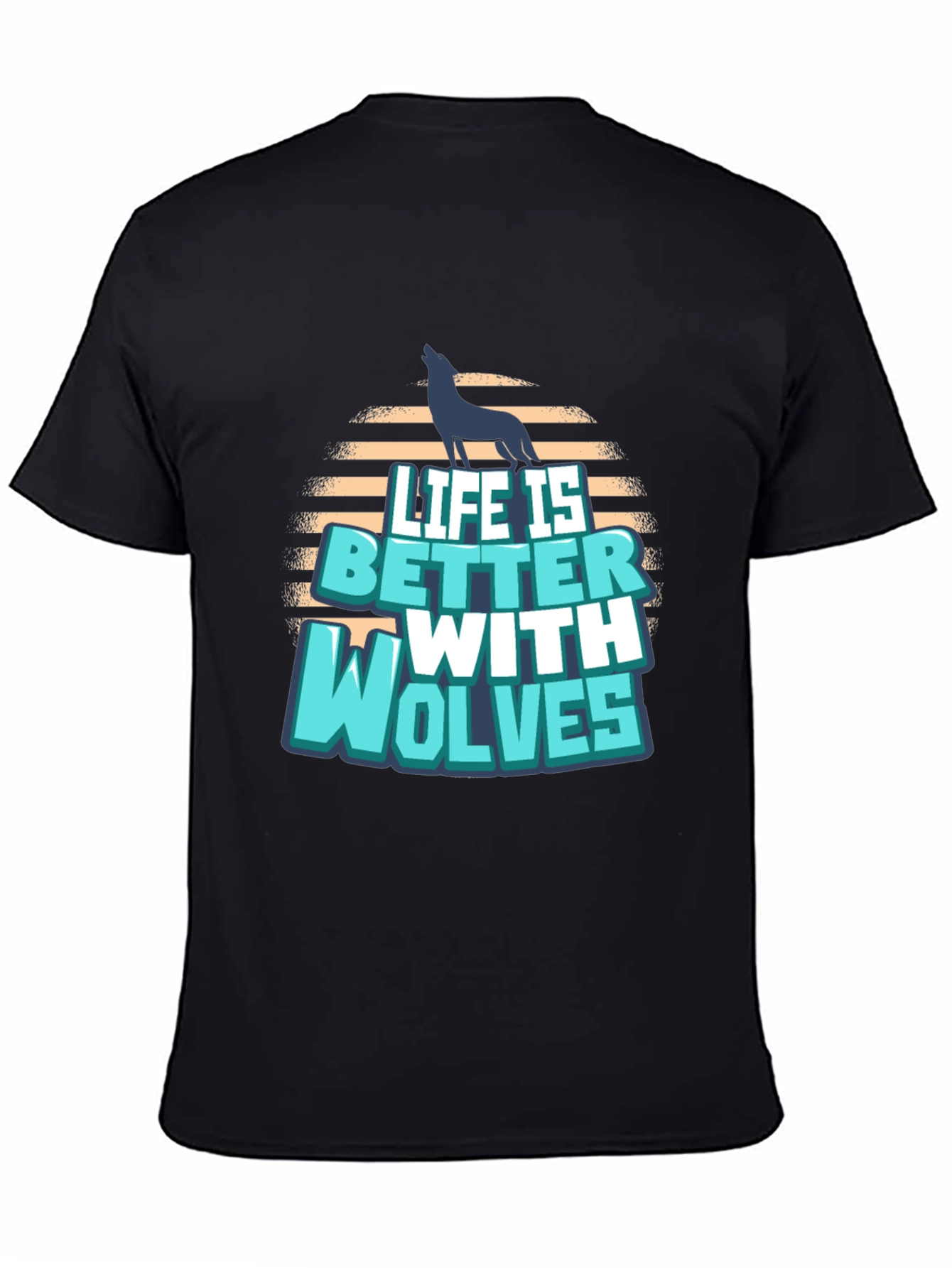 Life is Better with Wolves Graphic T-Shirt